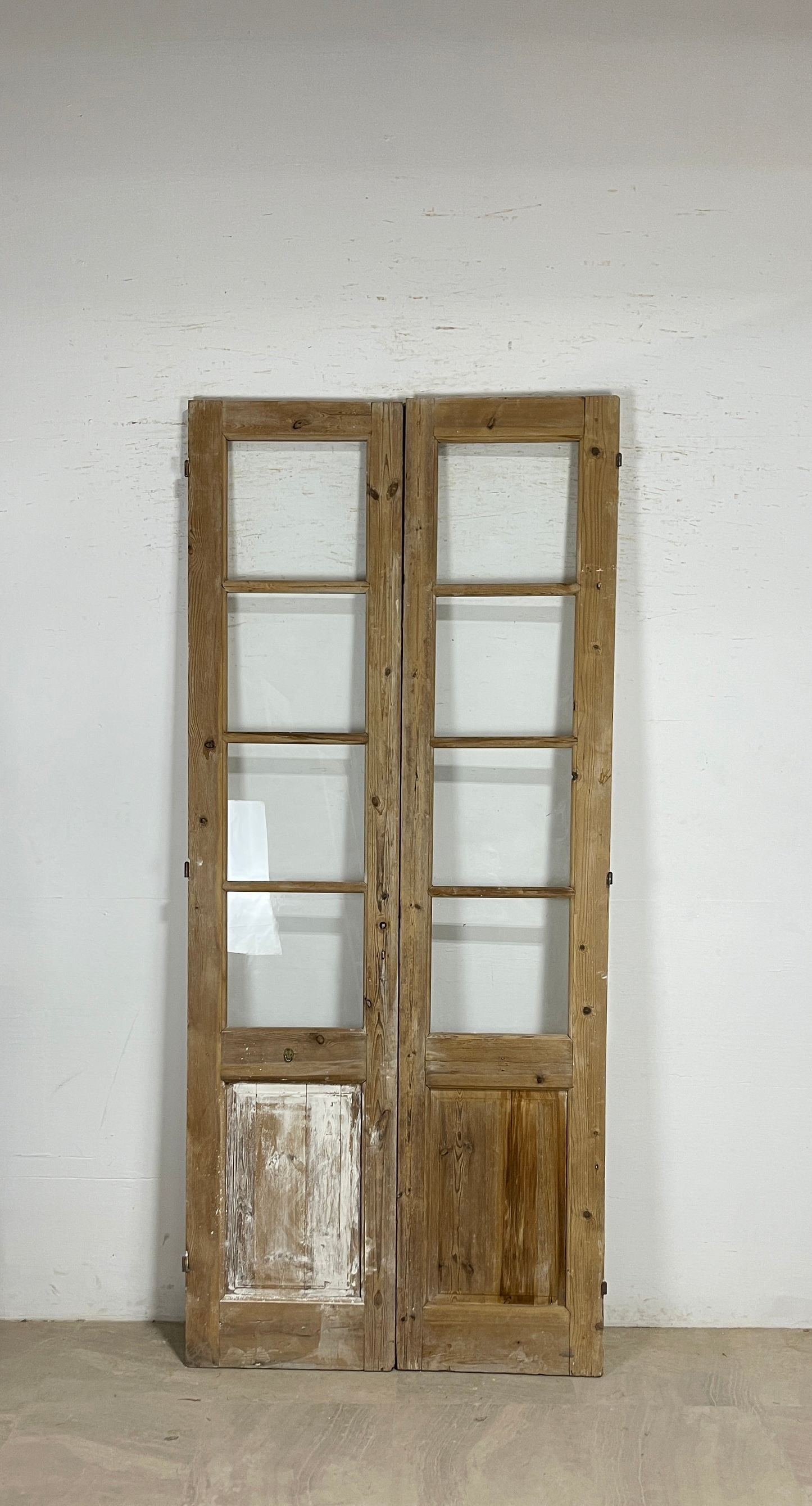 Antique French panel doors with Glass (99.5x43.5) P160