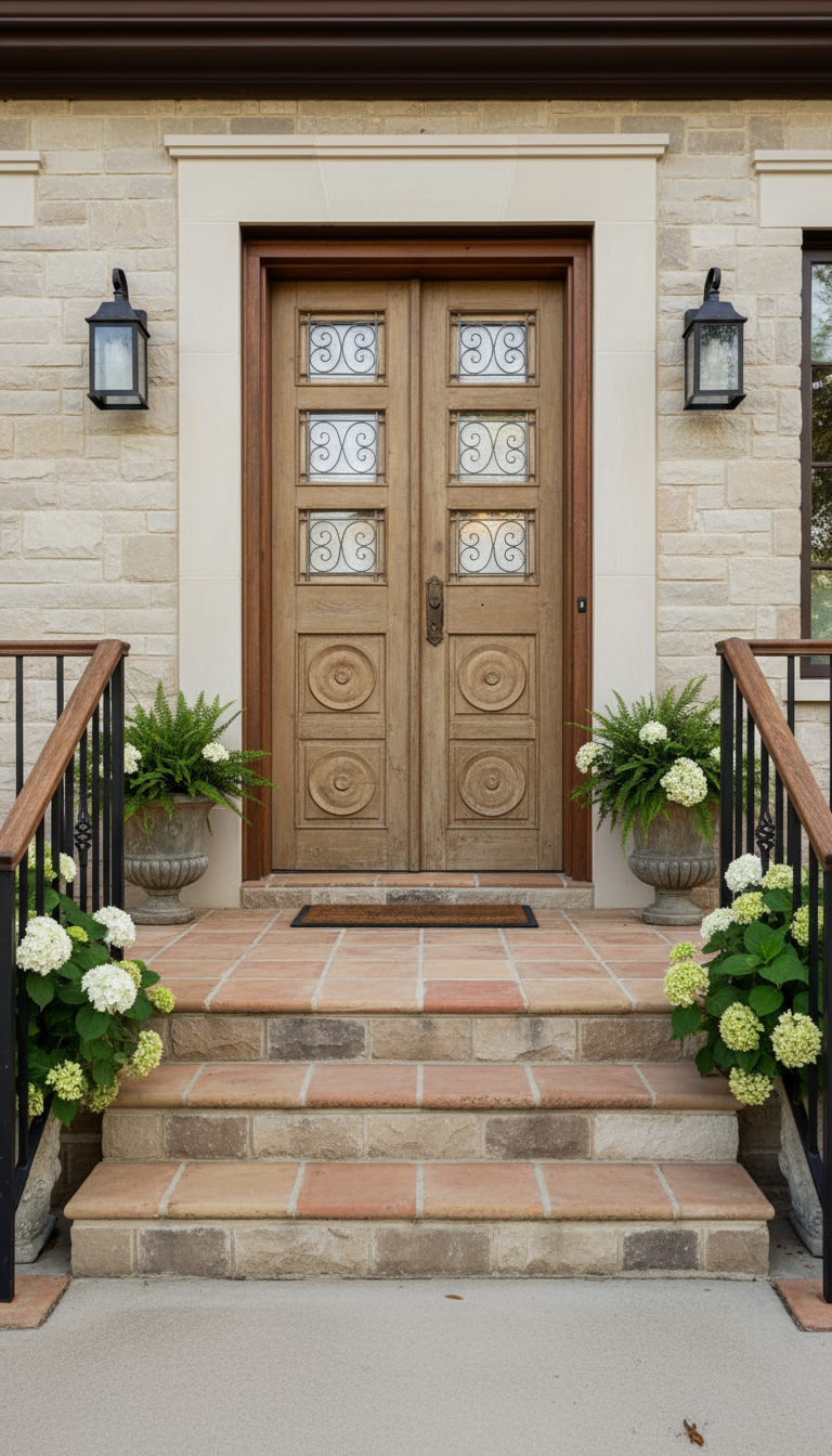 Antique French panel doors with Metal (96.5x44.5) P94