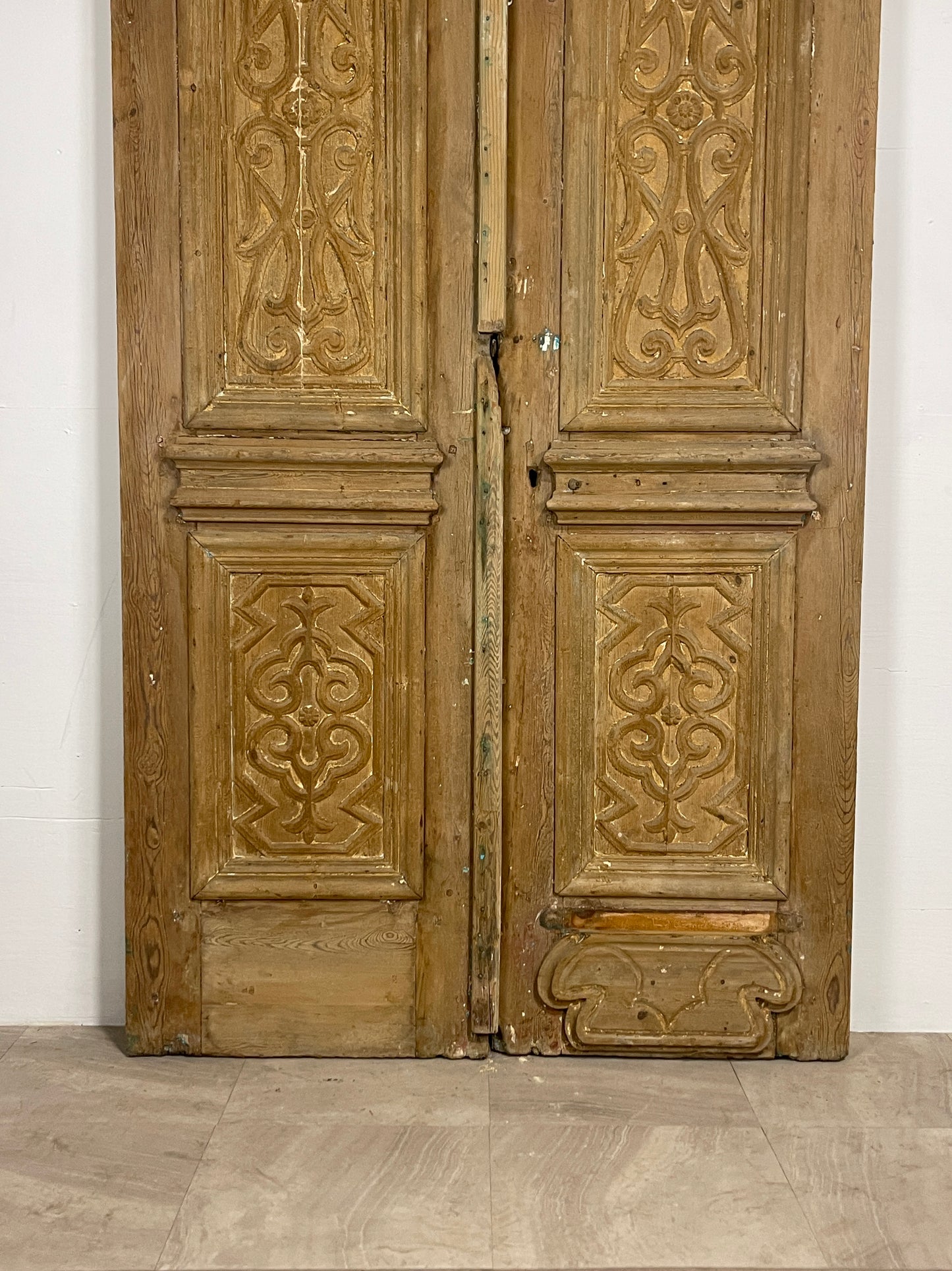 Antique French panel doors with Carvings   (98.5 x 53.75)     O5