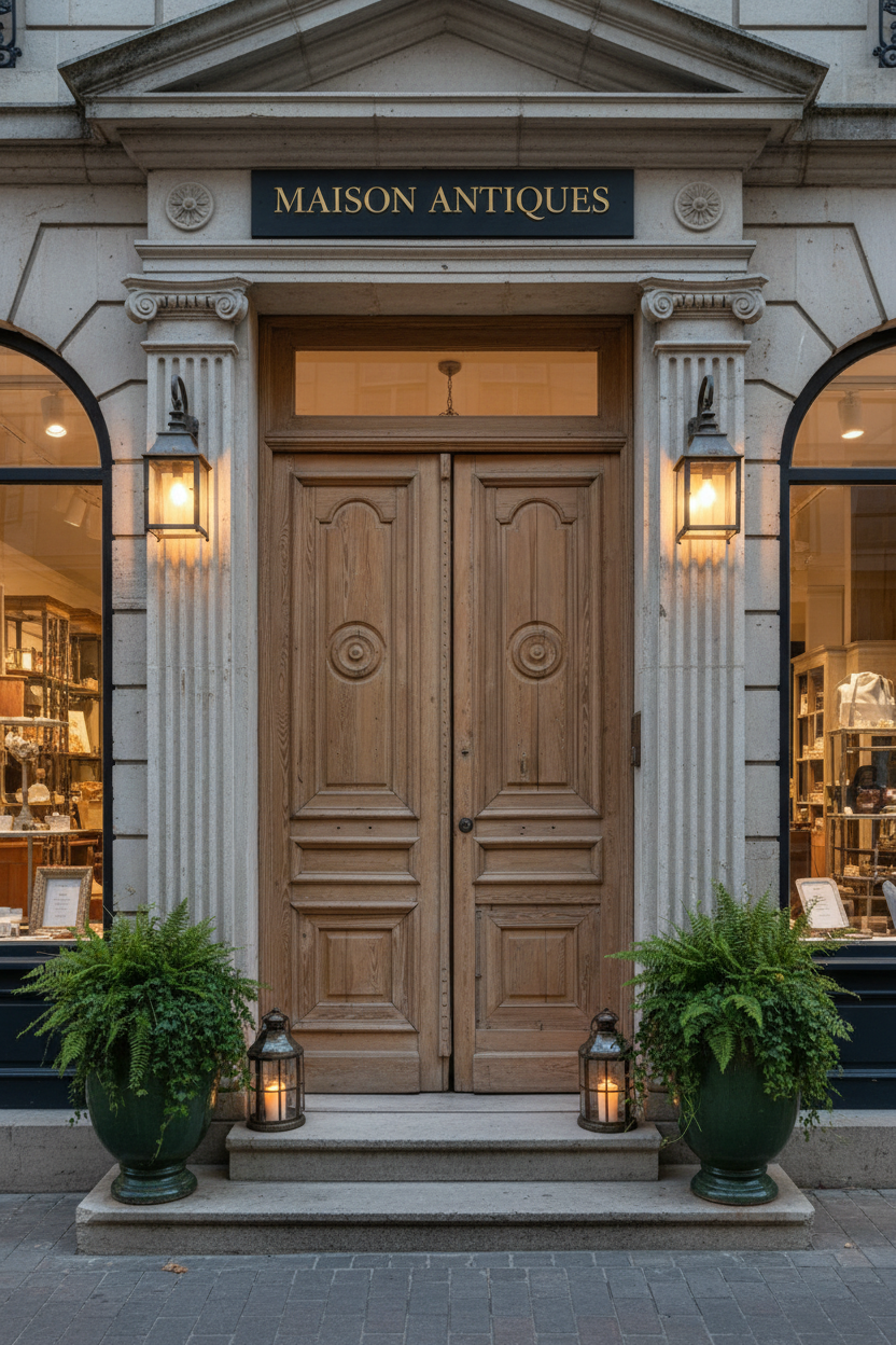Antique French panel doors with Carvings (118 x 62.5) P47