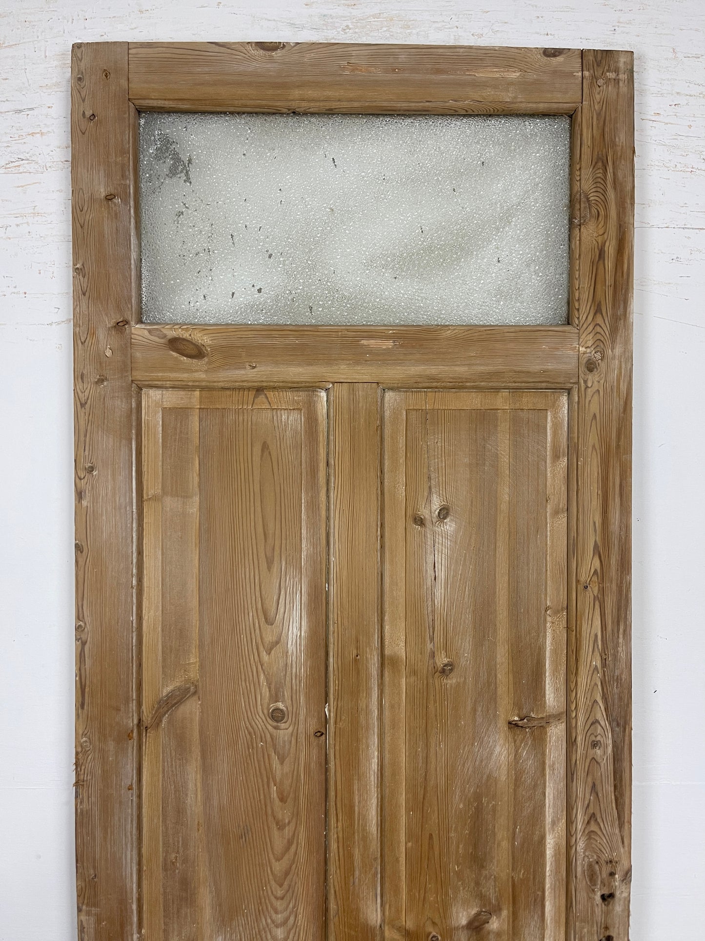 Antique French Panel Door - Single with glass (92.5x33) O282