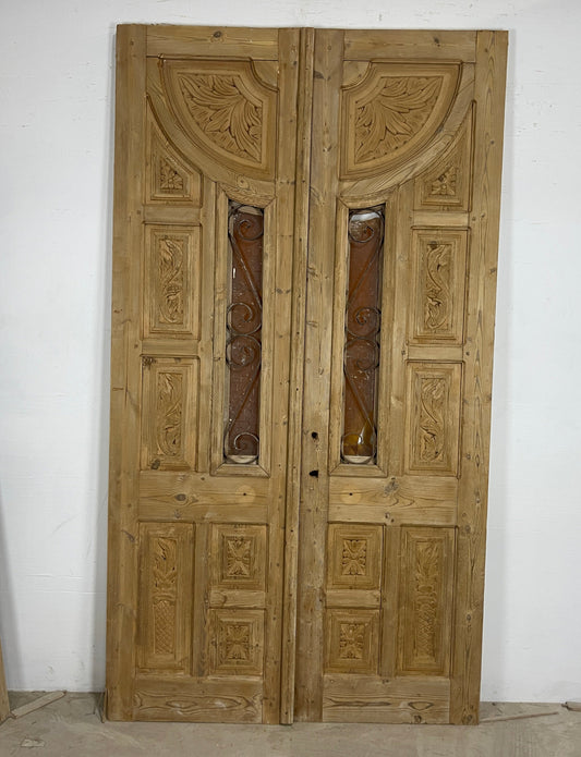 Antique French panel doors with Carvings (103 x 57)  P 13