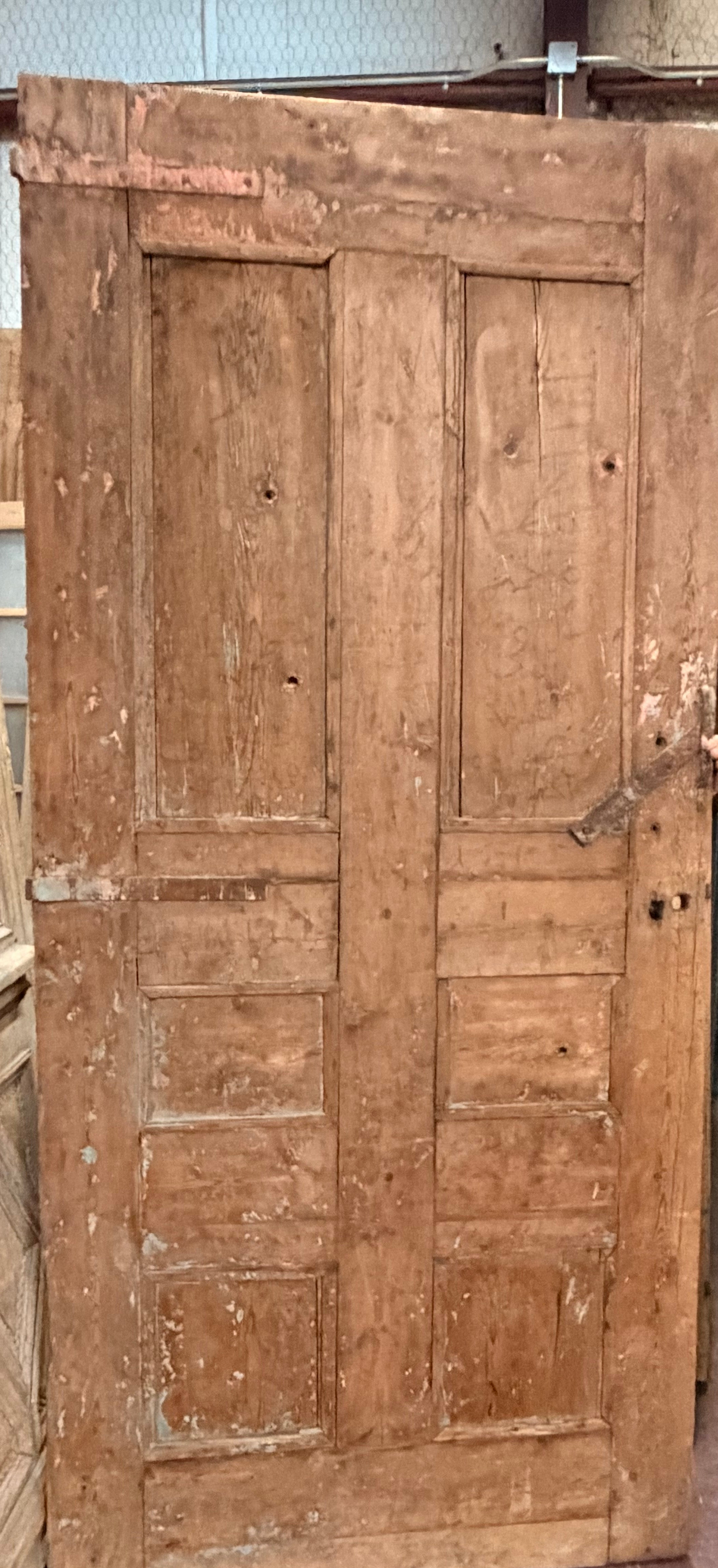 Antique French panel door with carvings (103x47.5) P128