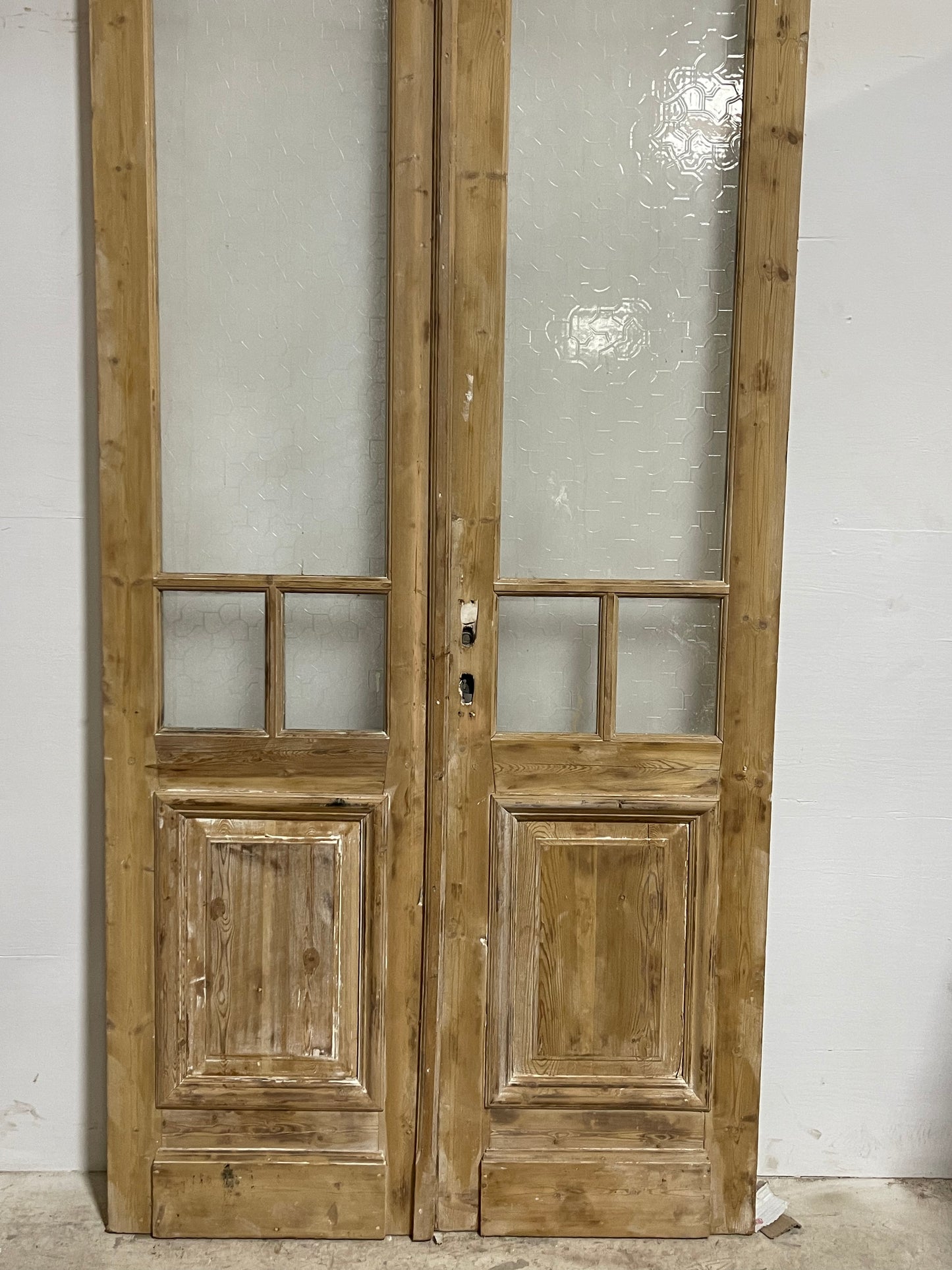 Antique French Panel Doors with Glass (101x44) J308