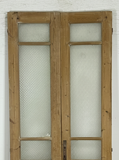 Antique French panel doors with Glass (90x36) P150