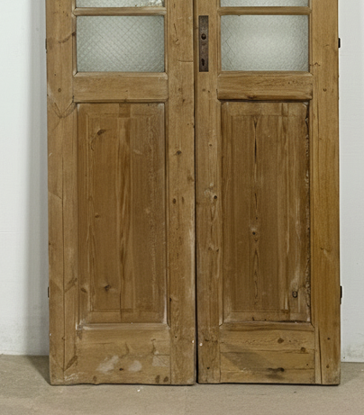 Antique French panel doors with Glass (90x36) P150