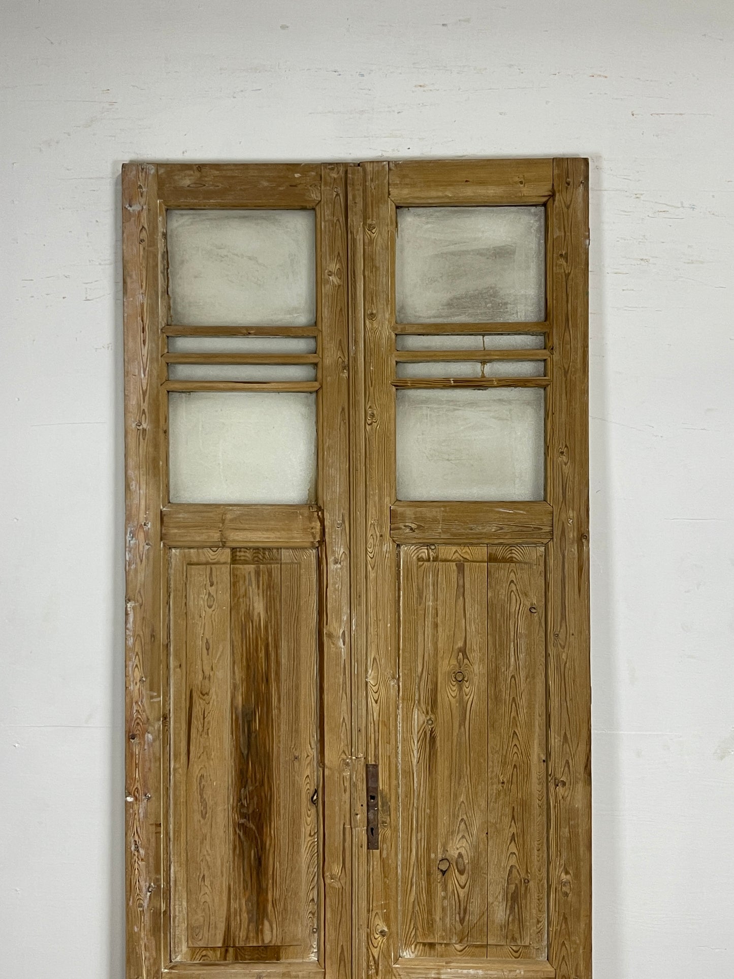 Antique French Panel Doors with Glass   (97.5 x 40.5)   N050