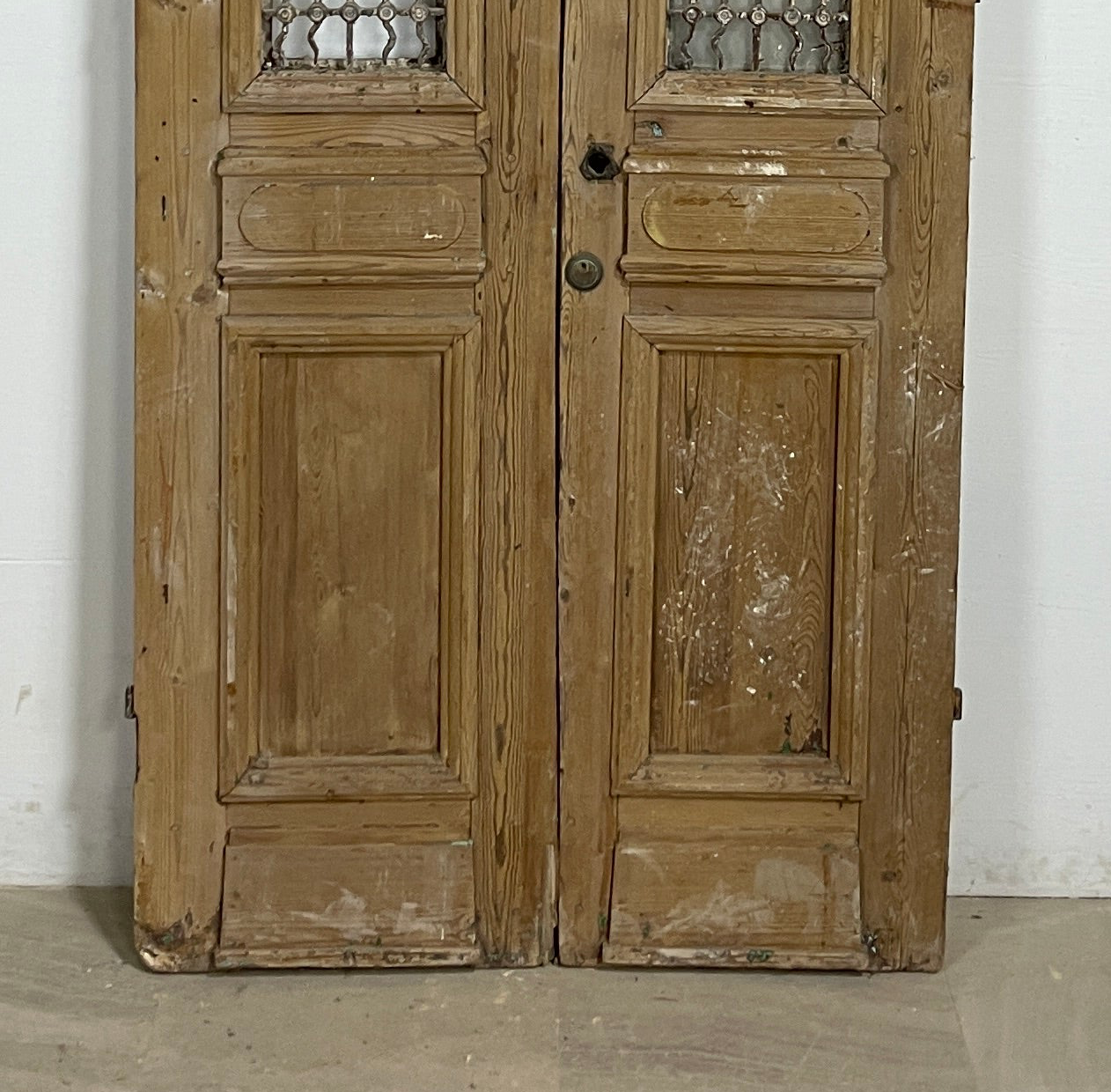 Antique French panel doors with Metal (95x38) P112
