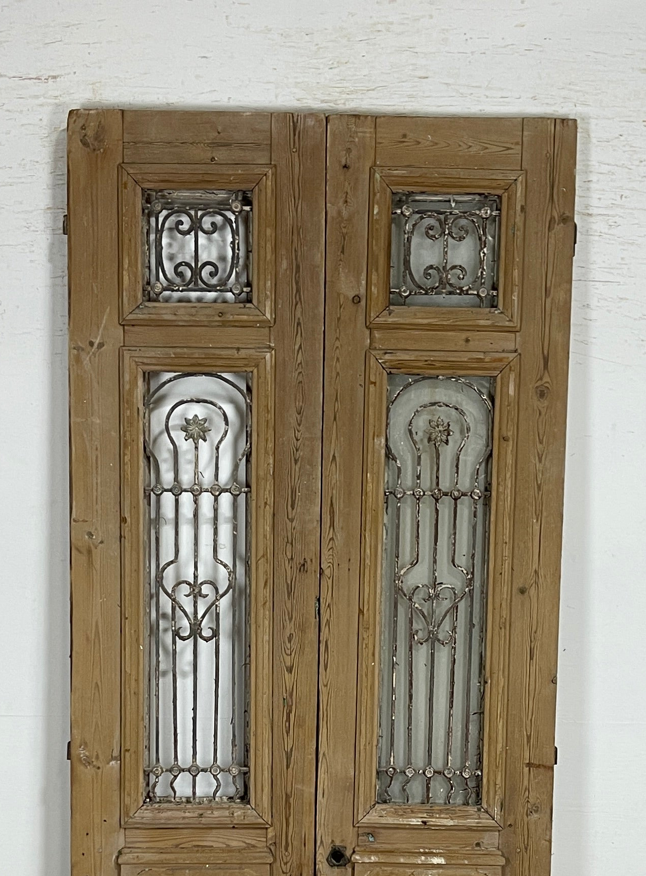 Antique French panel doors with Metal (95x38) P112