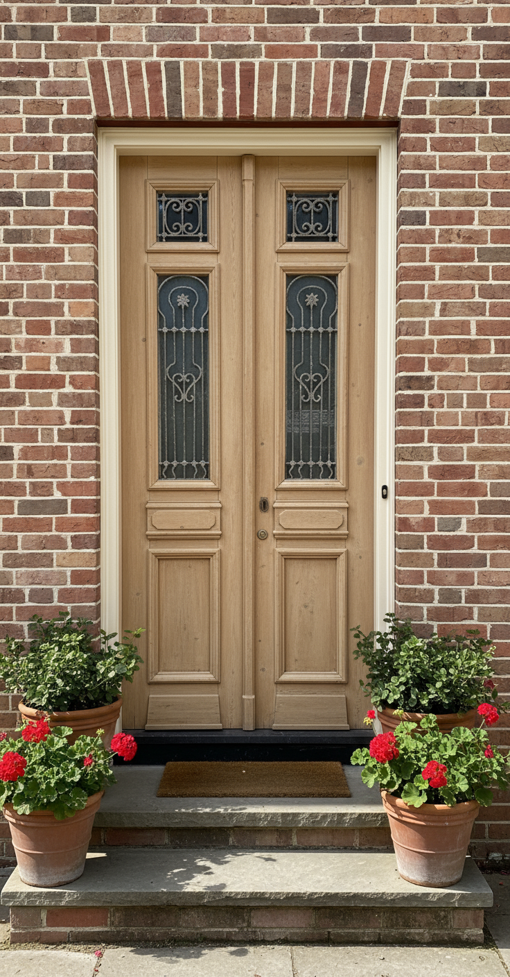 Antique French panel doors with Metal (95x38) P112