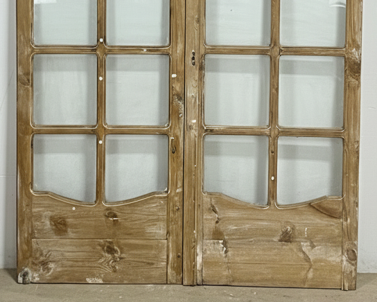 Antique French panel doors with Glass (81.5x55) P183