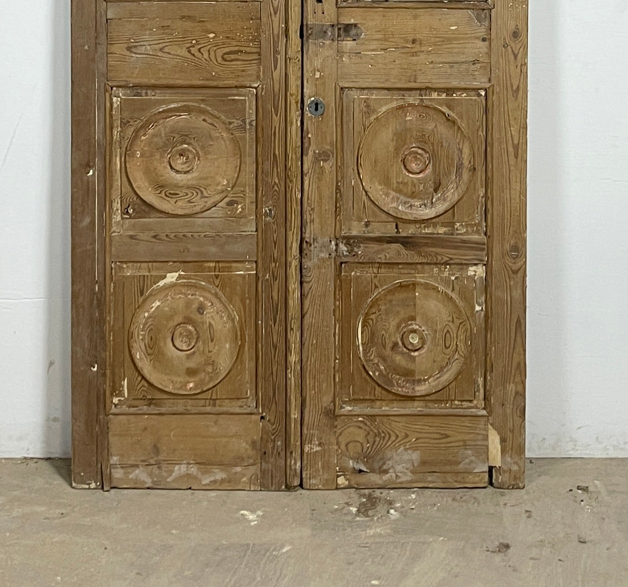 Antique French panel doors with Metal (96x44.5) P106