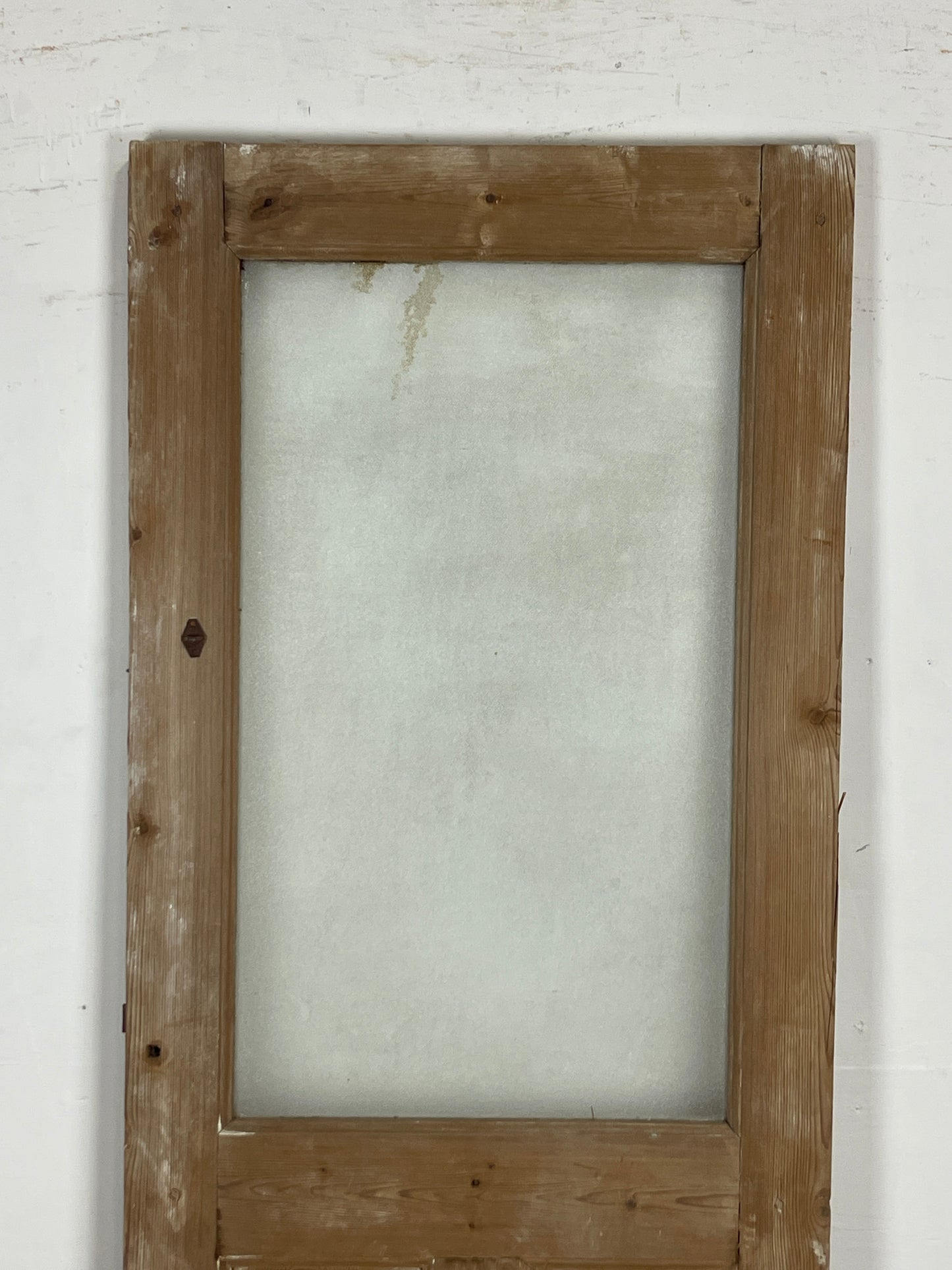 Antique French Panel Door with Glass  (85 x 28) N197