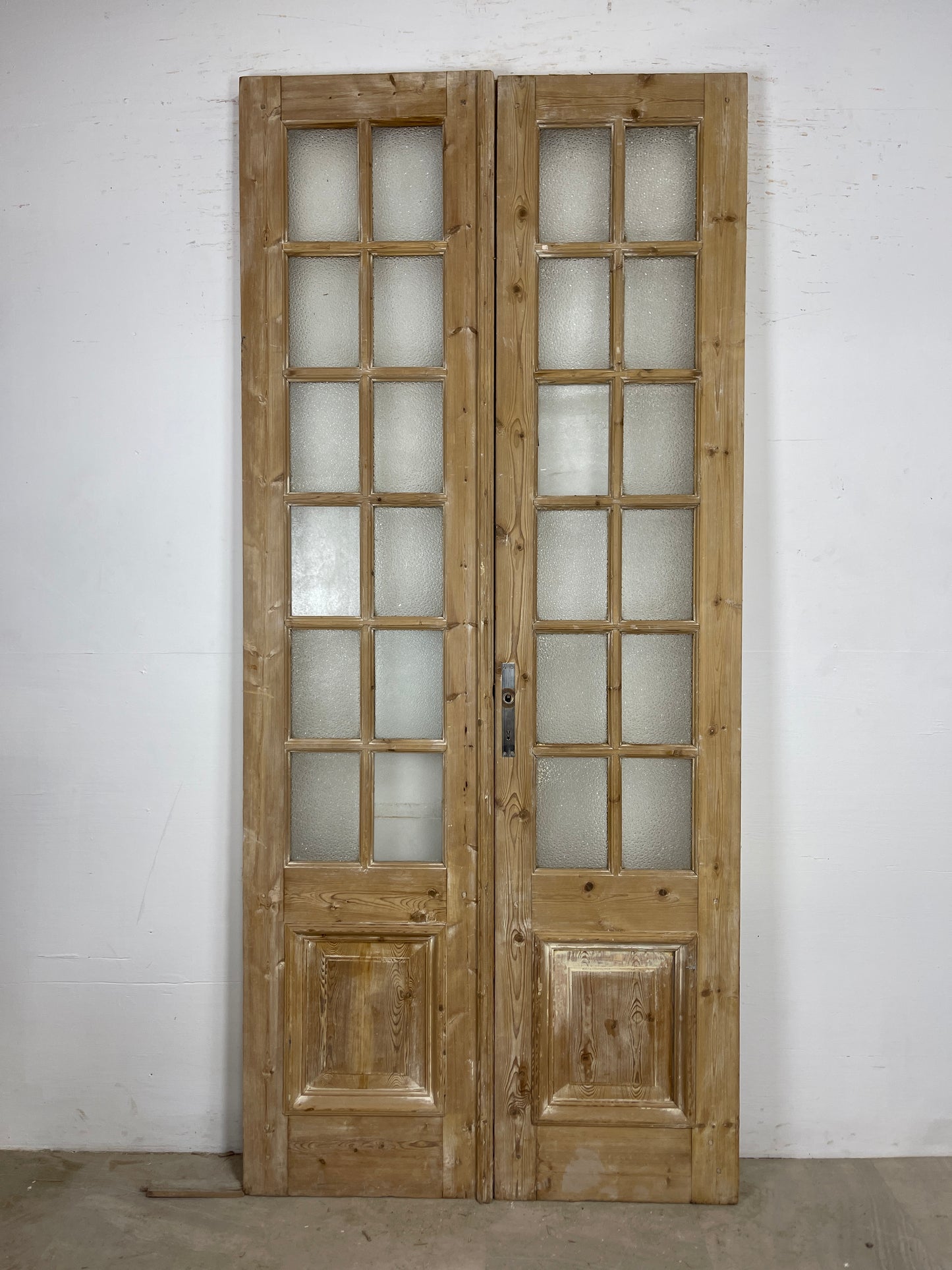 Antique French panel doors with Glass (98.25x40) O299