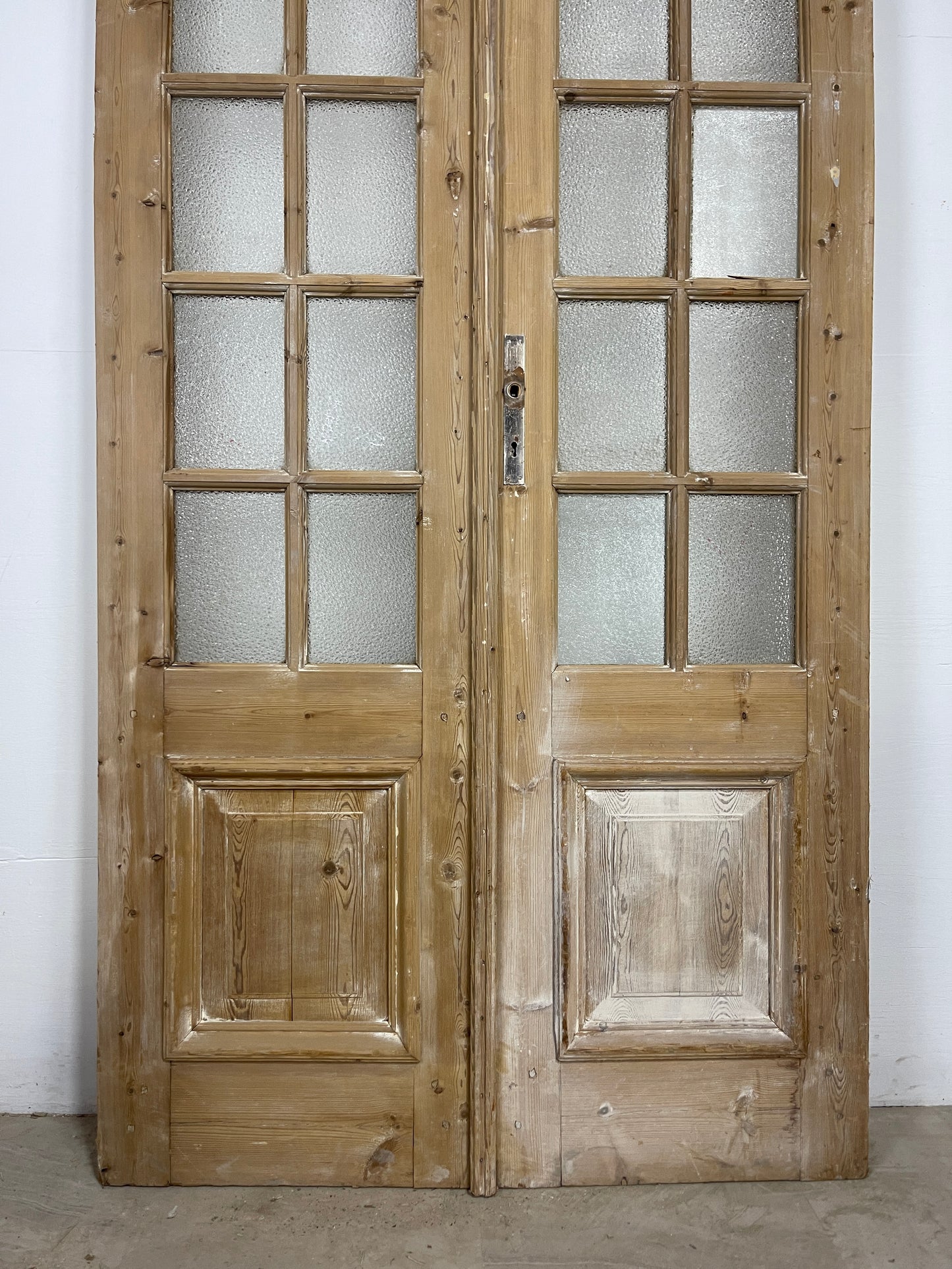 Antique French panel doors with Glass (98.25x43.5) O293