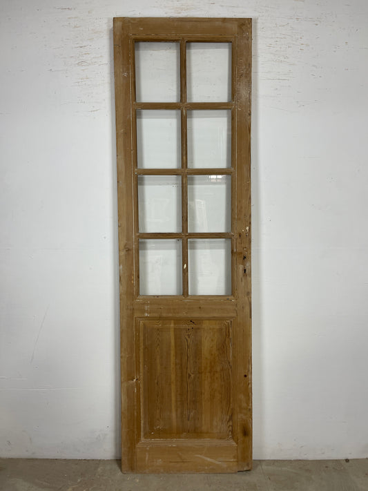 Antique French Panel Door - Single with glass (93.75x27.5) O283