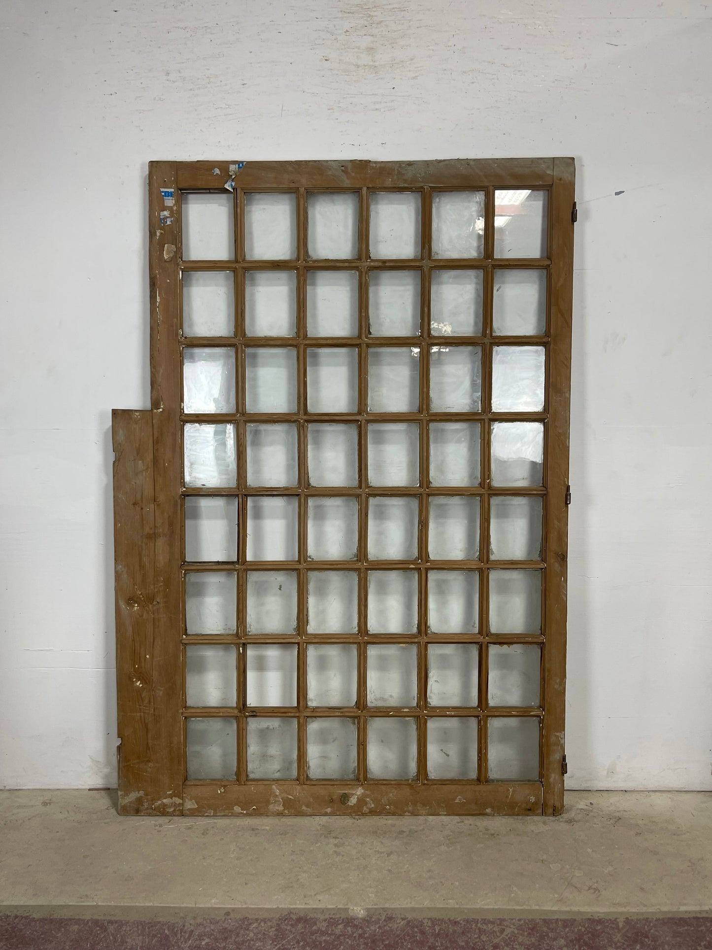 Antique French Panel Door with Glass  (79x56) M197