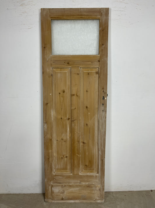 Antique French Panel Door - Single with glass (83.75x27.75) O239