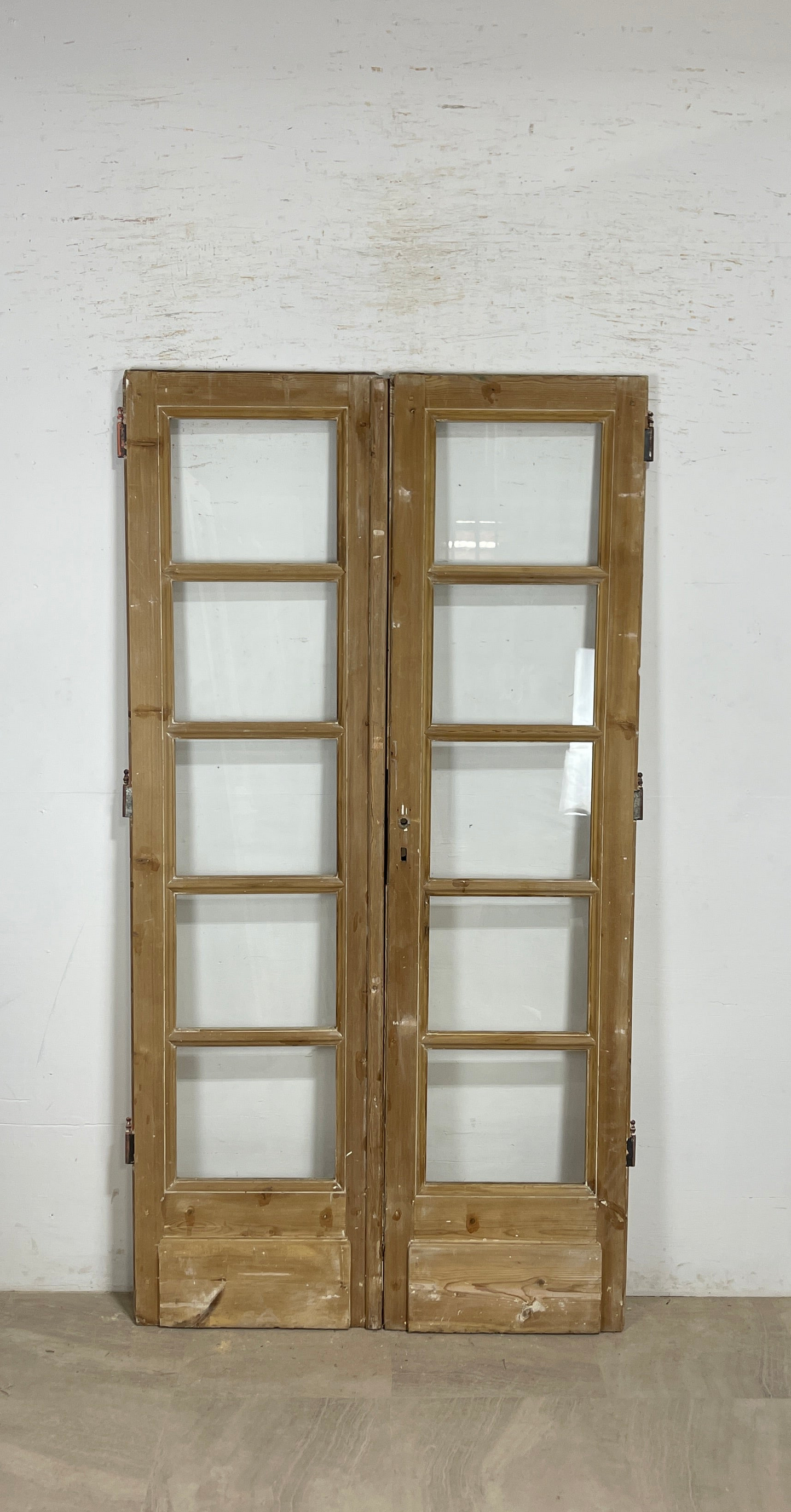 Antique French panel doors with Glass (84.5x44.25) P146