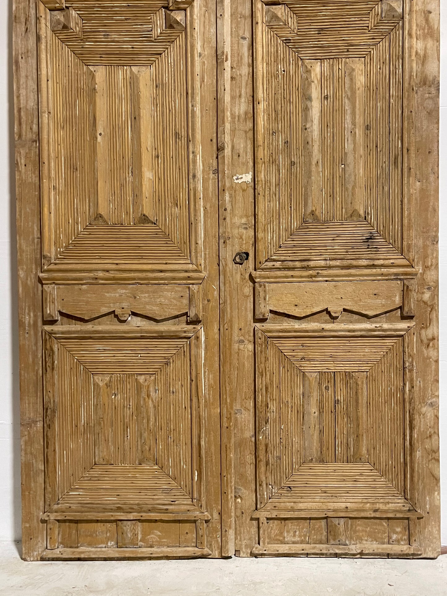 Antique French Panel Carved Doors  (93..5x62.25) J001