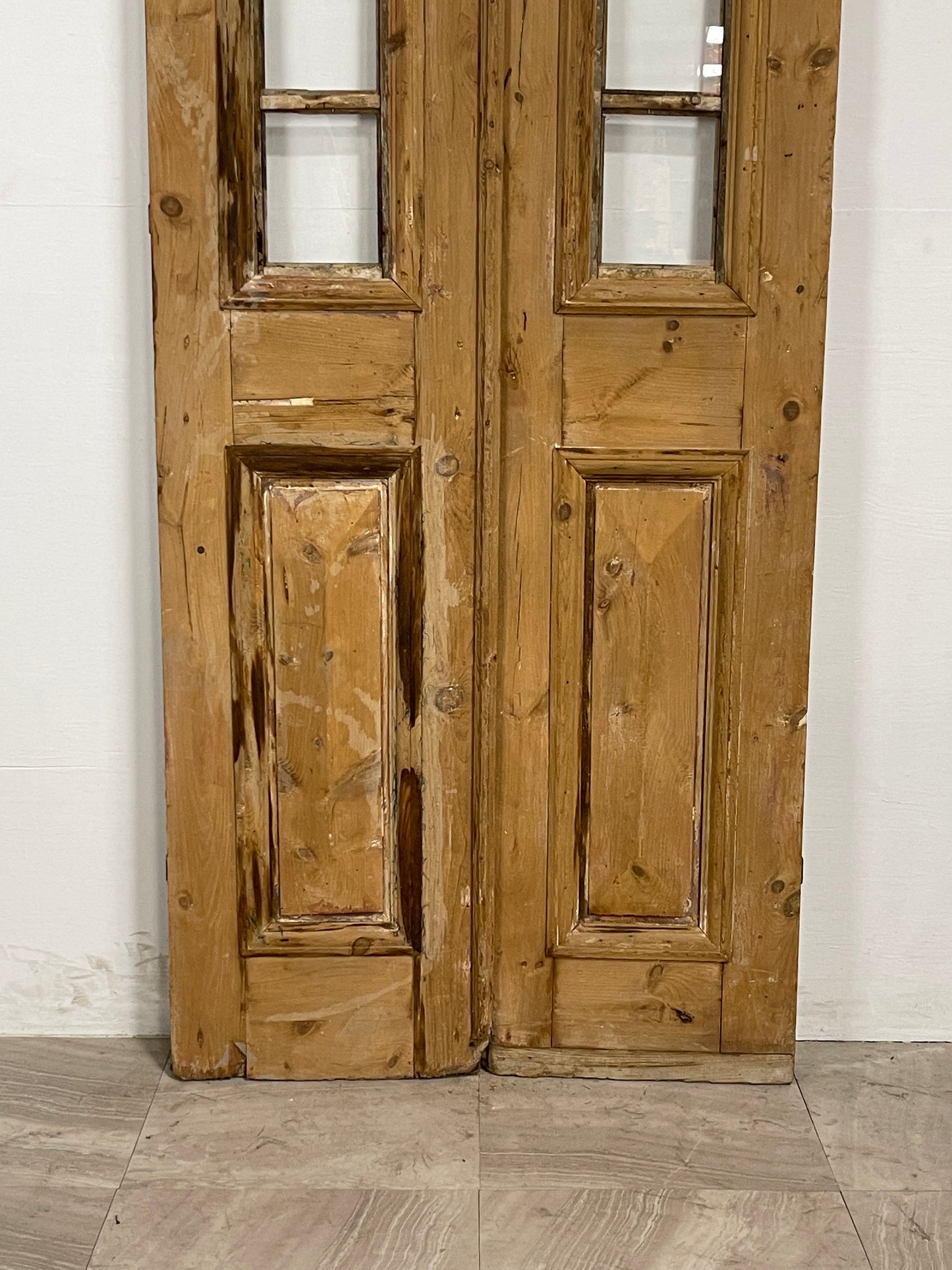 Antique French Panel Doors with Glass   (93.75 x 35.5)   N039