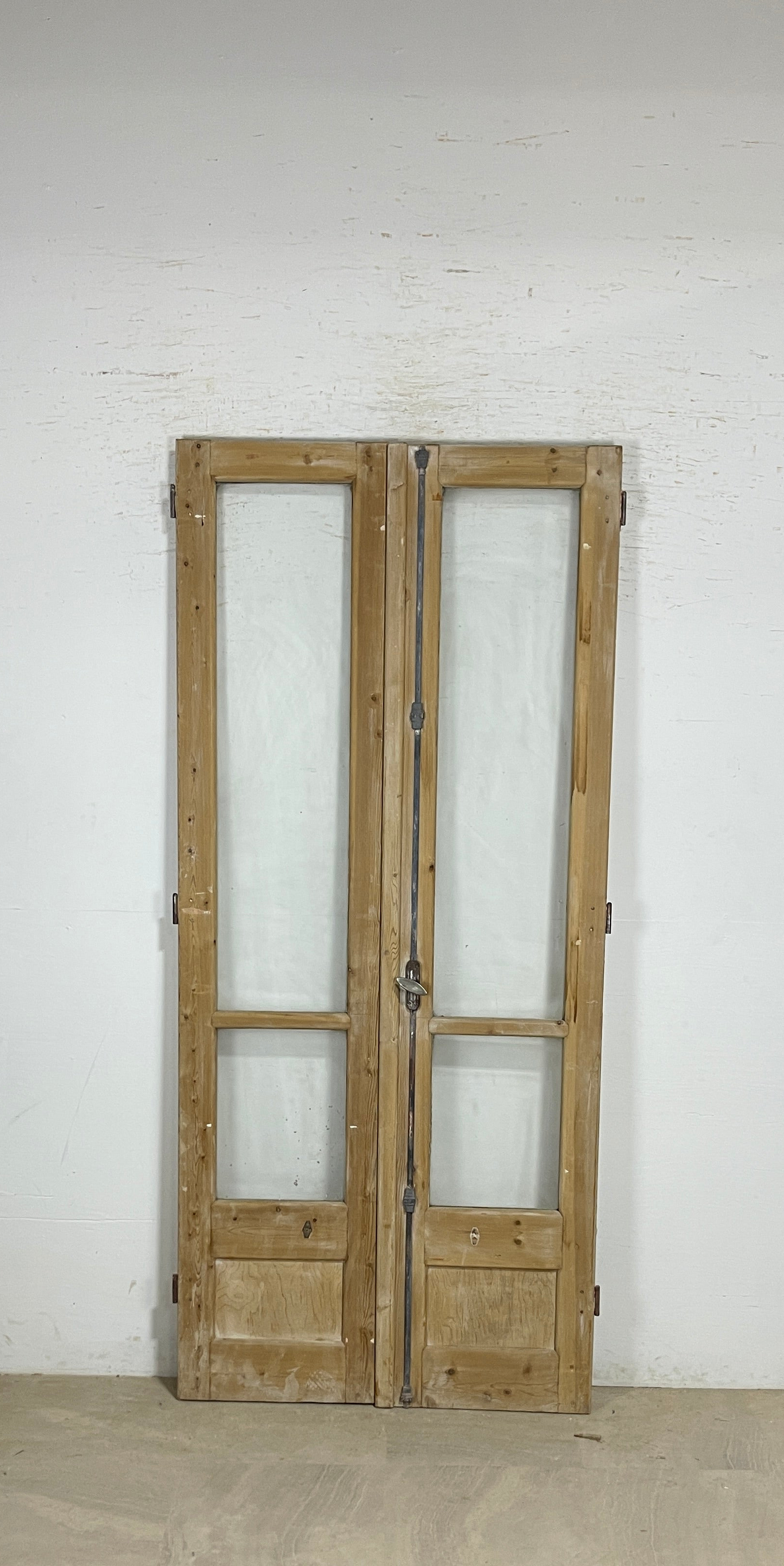 Antique French panel doors with Glass (91x40.75) P172
