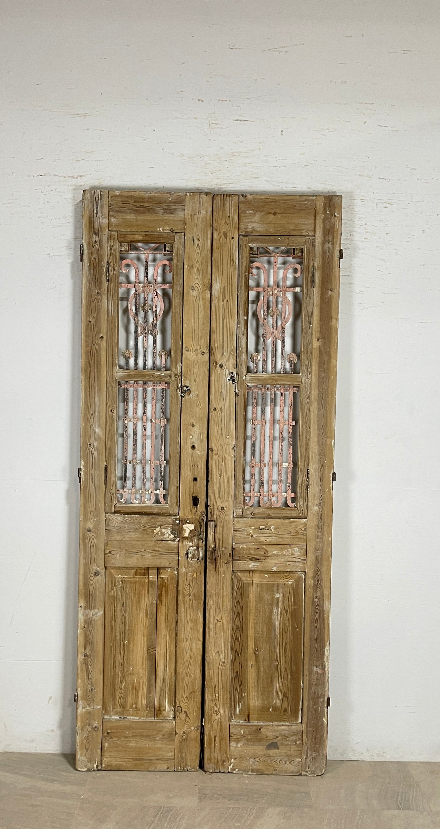 Antique French panel doors with Metal (94.5x41.5) P115