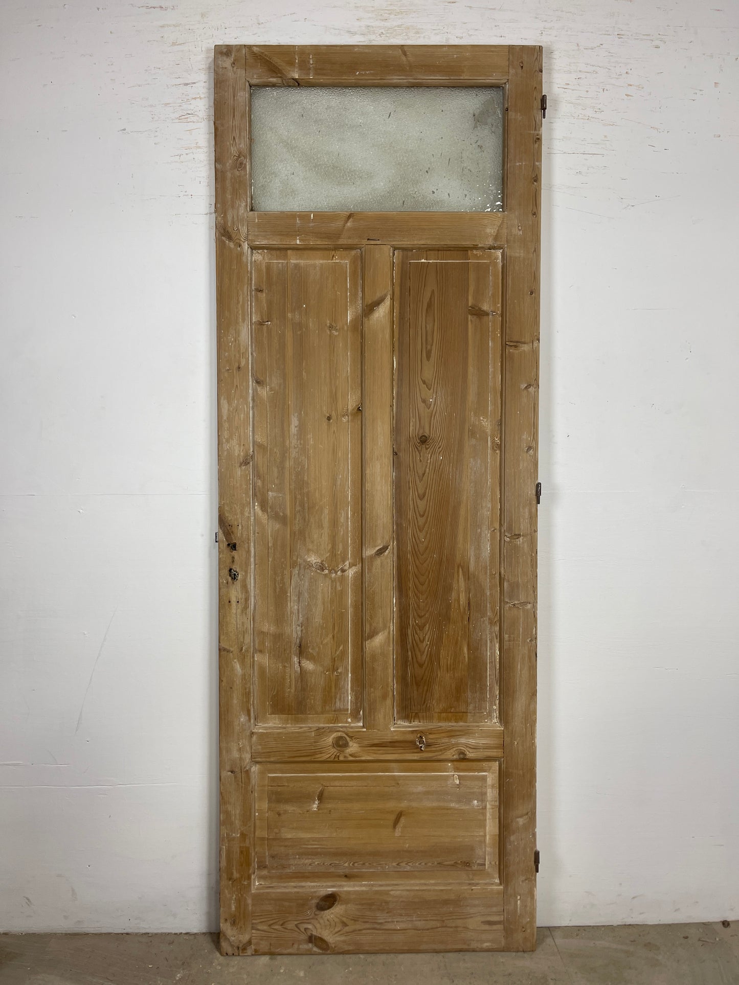 Antique French Panel Door - Single with glass (92.5x33) O282