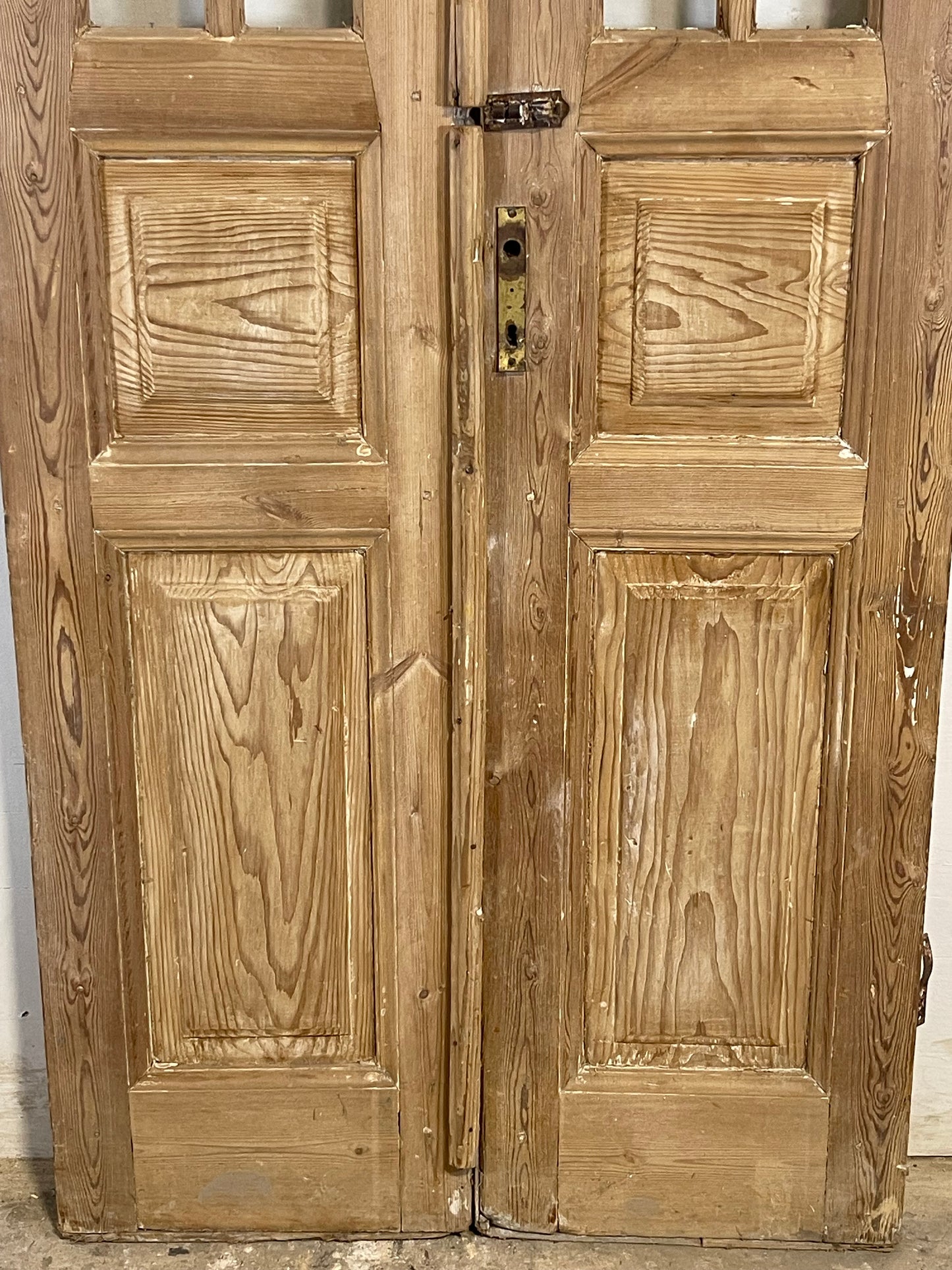 Antique French panel doors with glass (93.5x36) L140