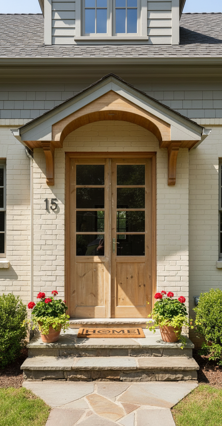 Antique French panel doors with Glass (87.5x43.5) P164