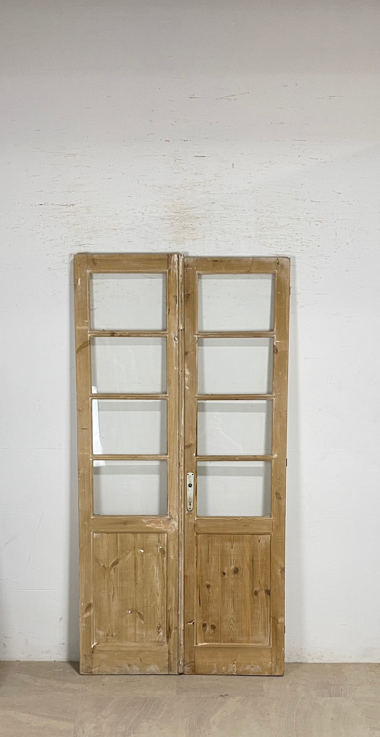 Antique French panel doors with Glass (87.5x43.5) P164