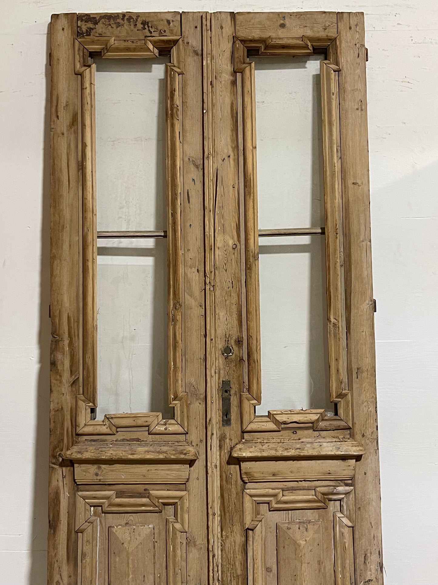 Antique French Panel Doors with Glass (98x47.75) J304