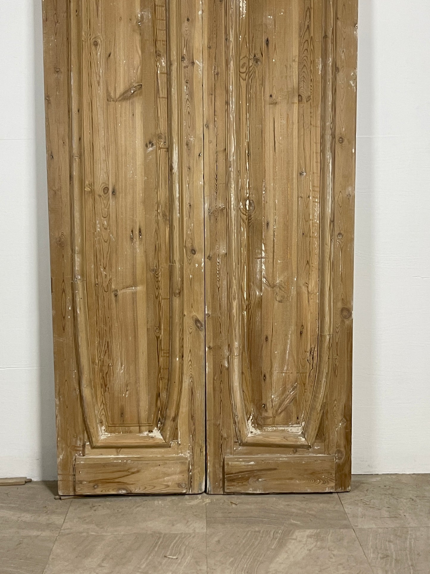 Antique French panel door with Glass  (100.5 x 40)  O12