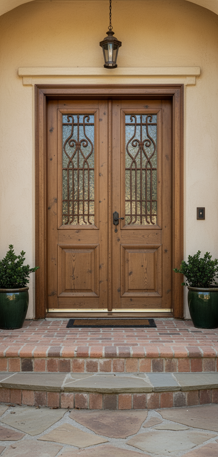 Antique French panel doors with Metal (93x40) P93