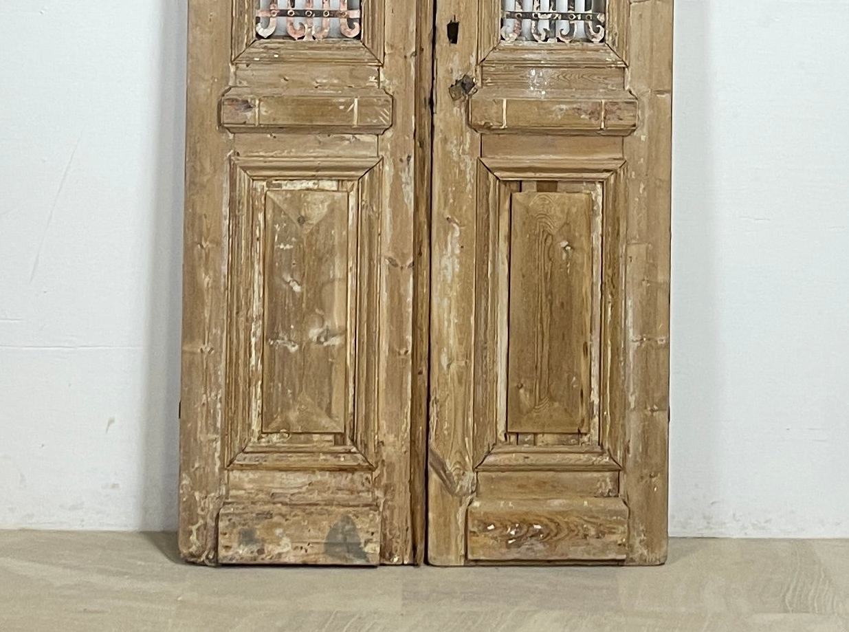 Antique French panel doors with Metal (94.5x41.5) P115