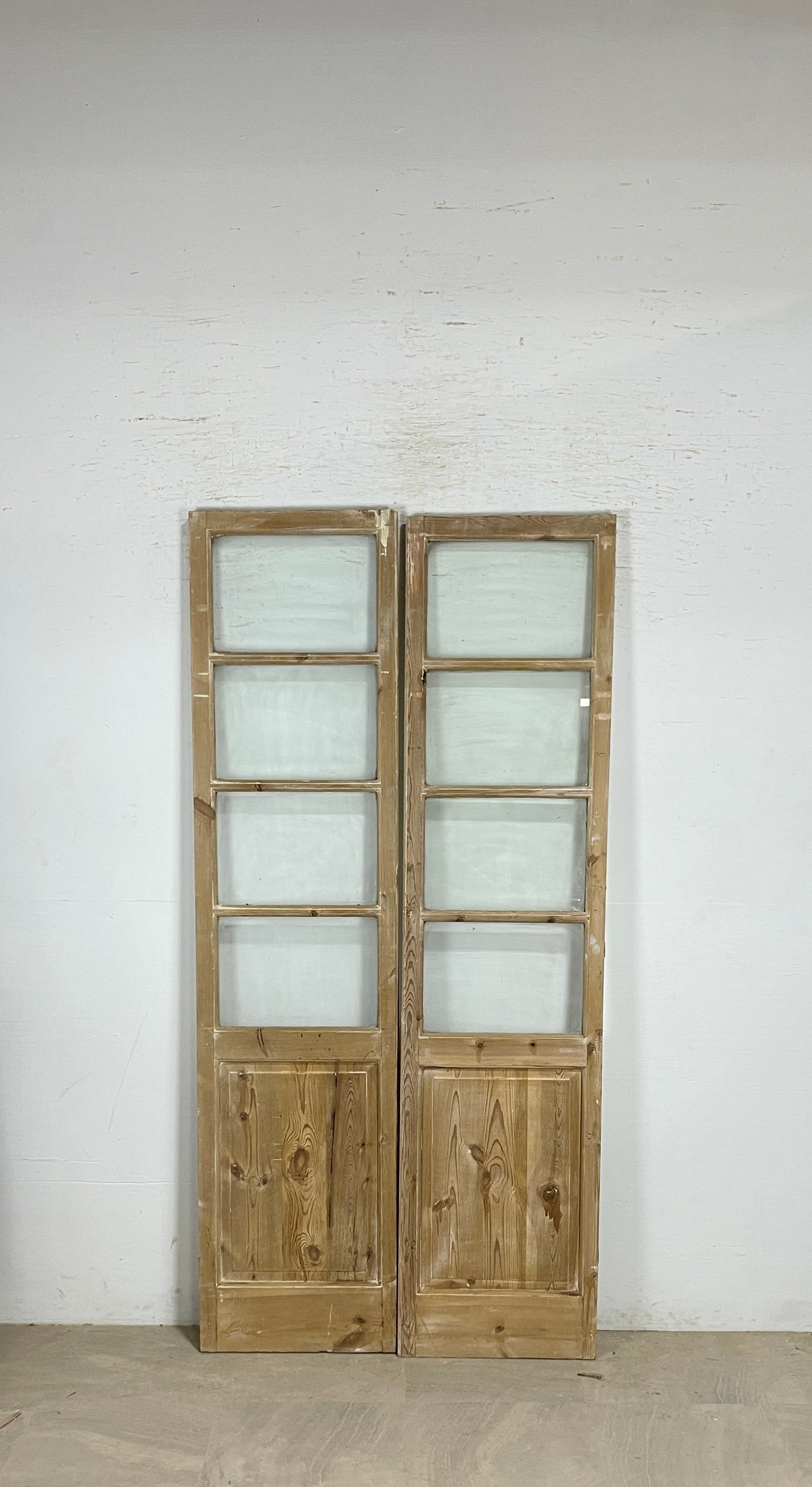 Antique French panel doors with Glass (88x42.5) P168
