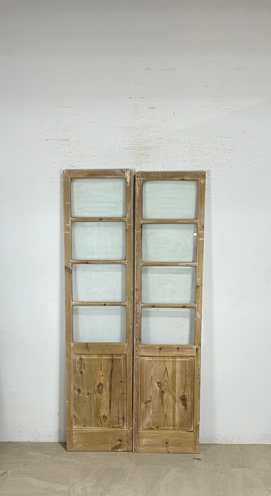Antique French panel doors with Glass (88x42.5) P168