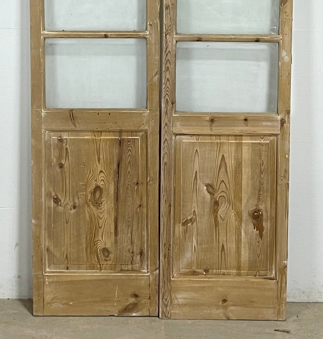 Antique French panel doors with Glass (88x42.5) P168