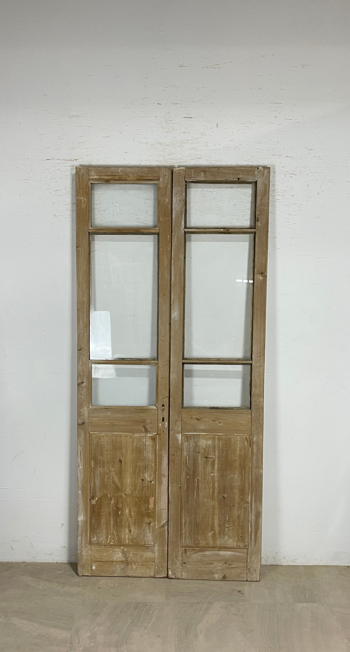 Antique French panel doors with Glass (95x44) P165