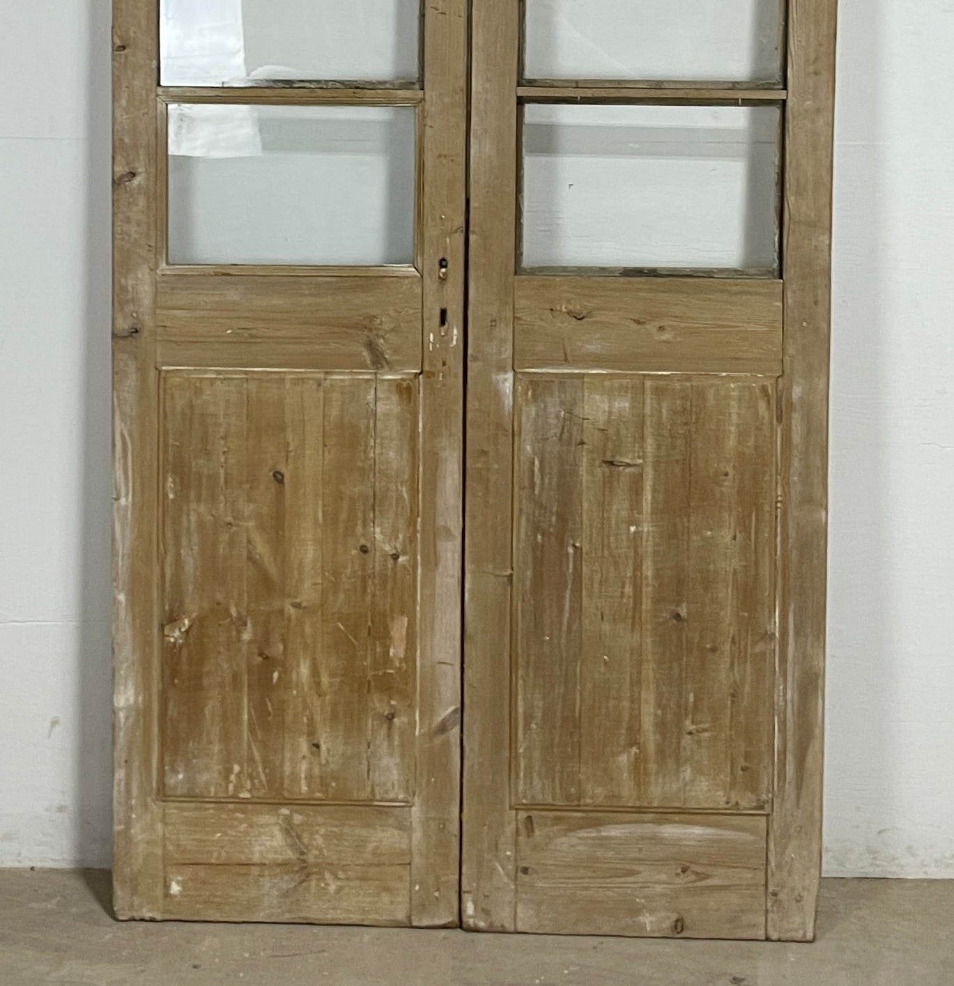 Antique French panel doors with Glass (95x44) P165