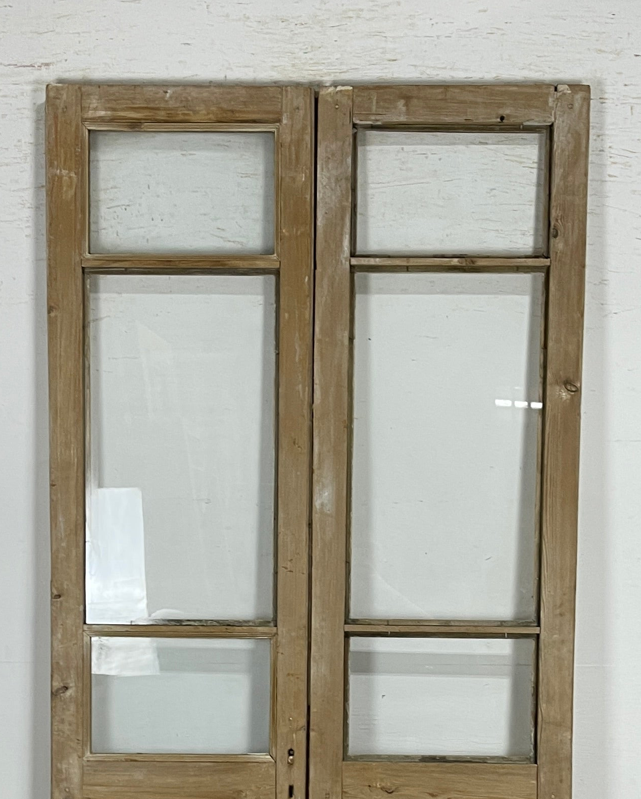 Antique French panel doors with Glass (95x44) P165