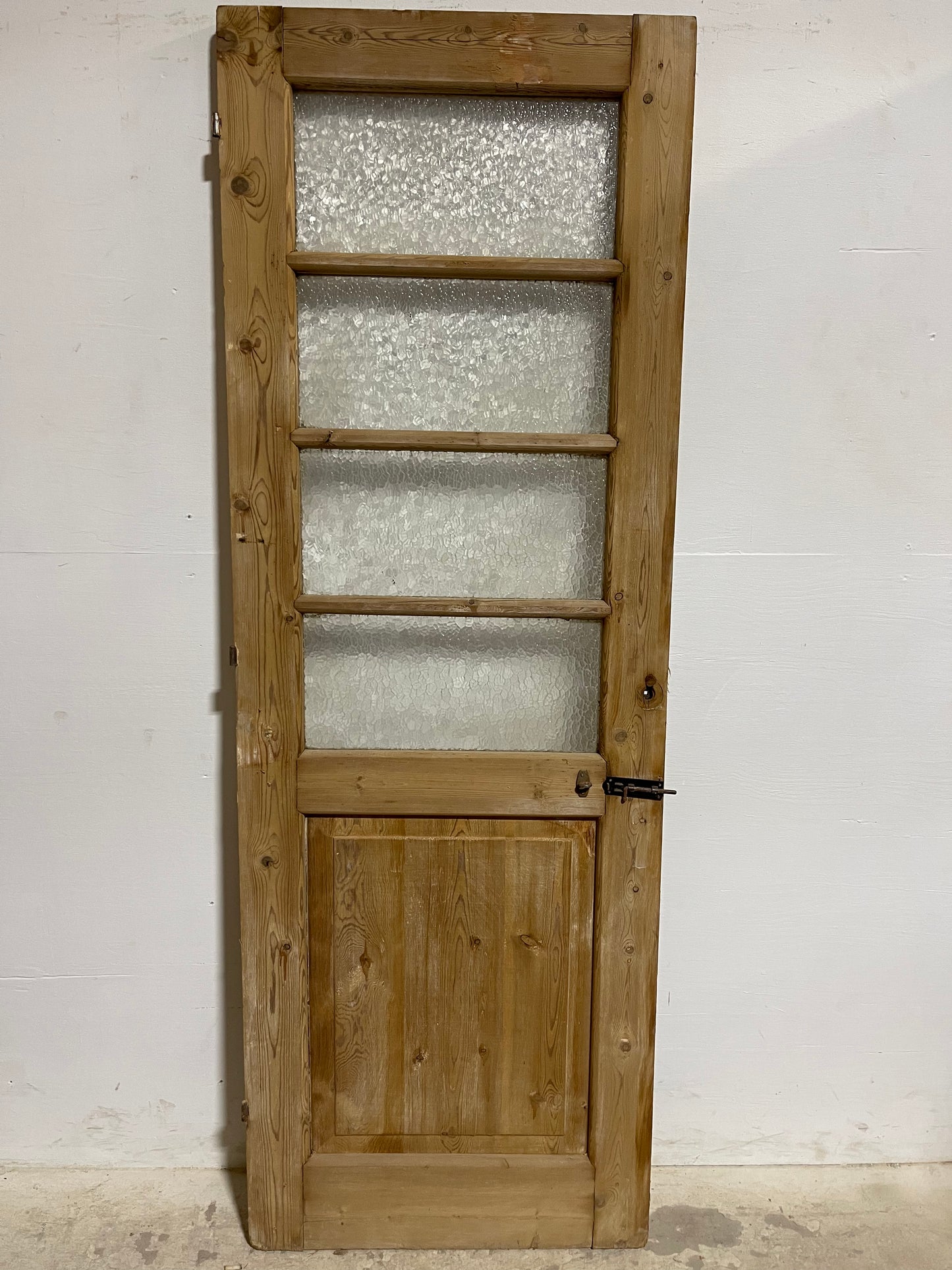 Antique French Panel Door with Glass  (80x27.75) J906