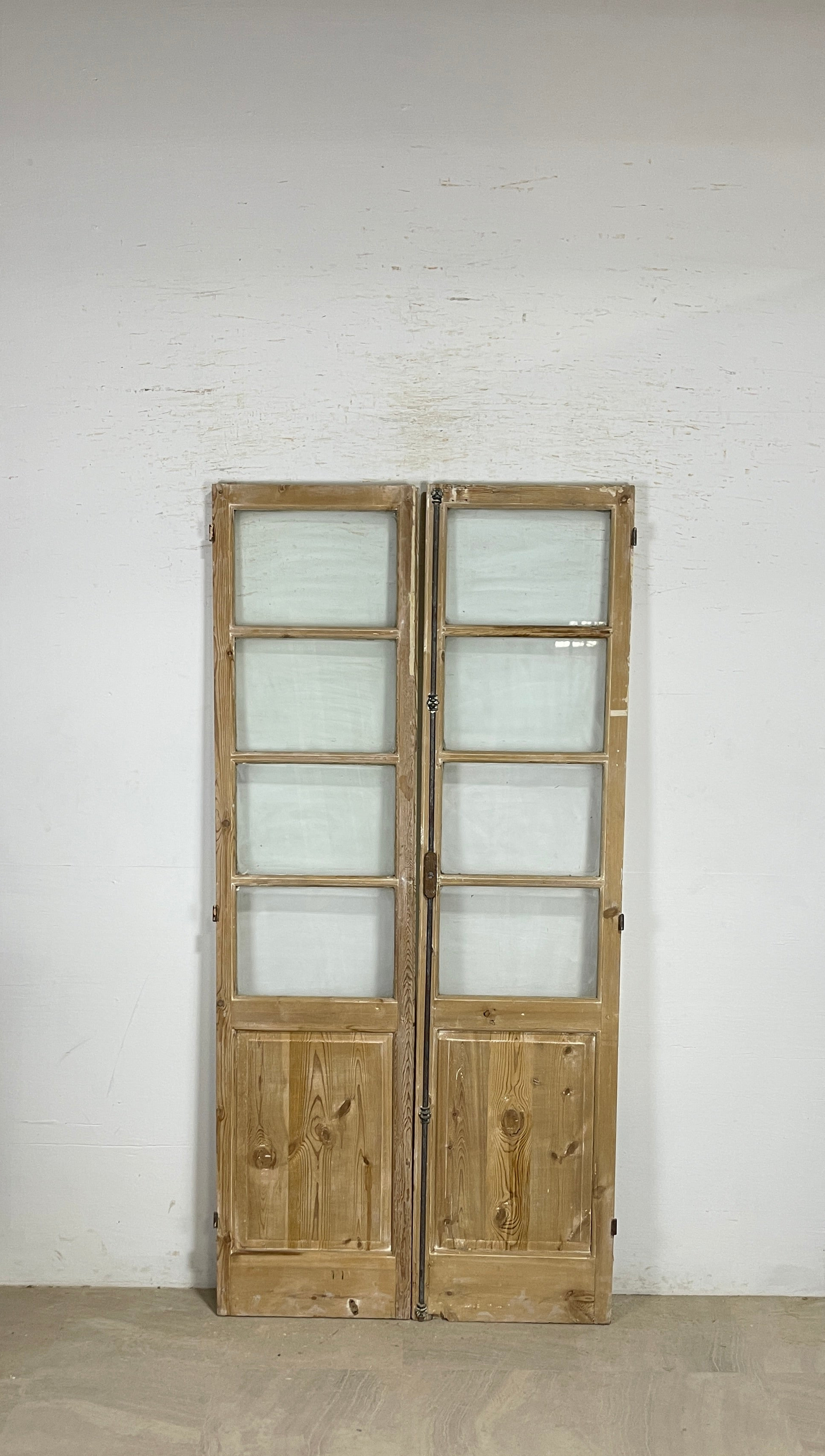 Antique French panel doors with Glass (88x42.5) P168