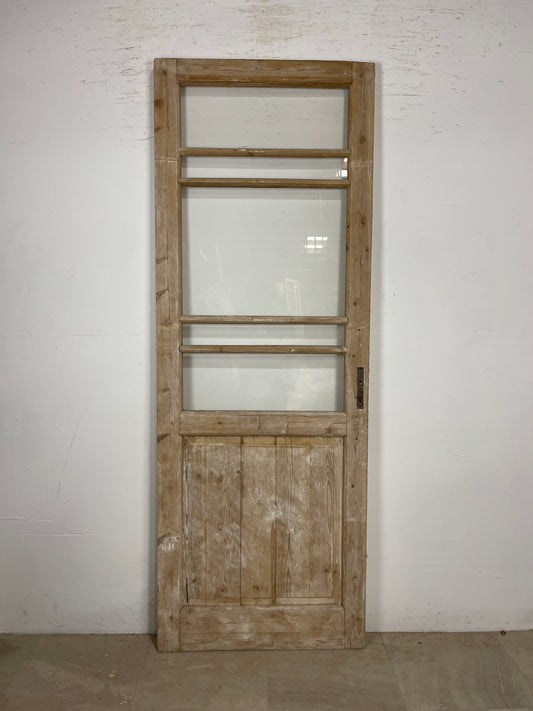 Antique French Panel Door - Single with glass (86.5x31.5) O268