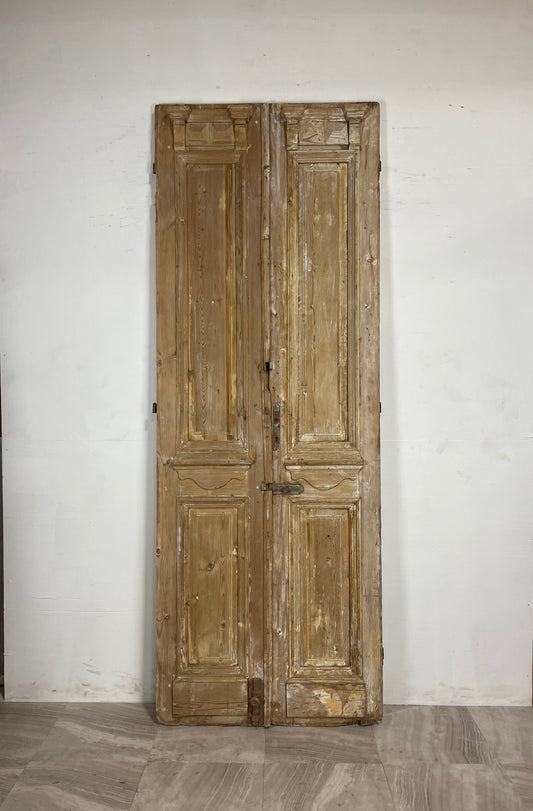 Antique  French Panel Doors with Carving  (106x38.5) N023