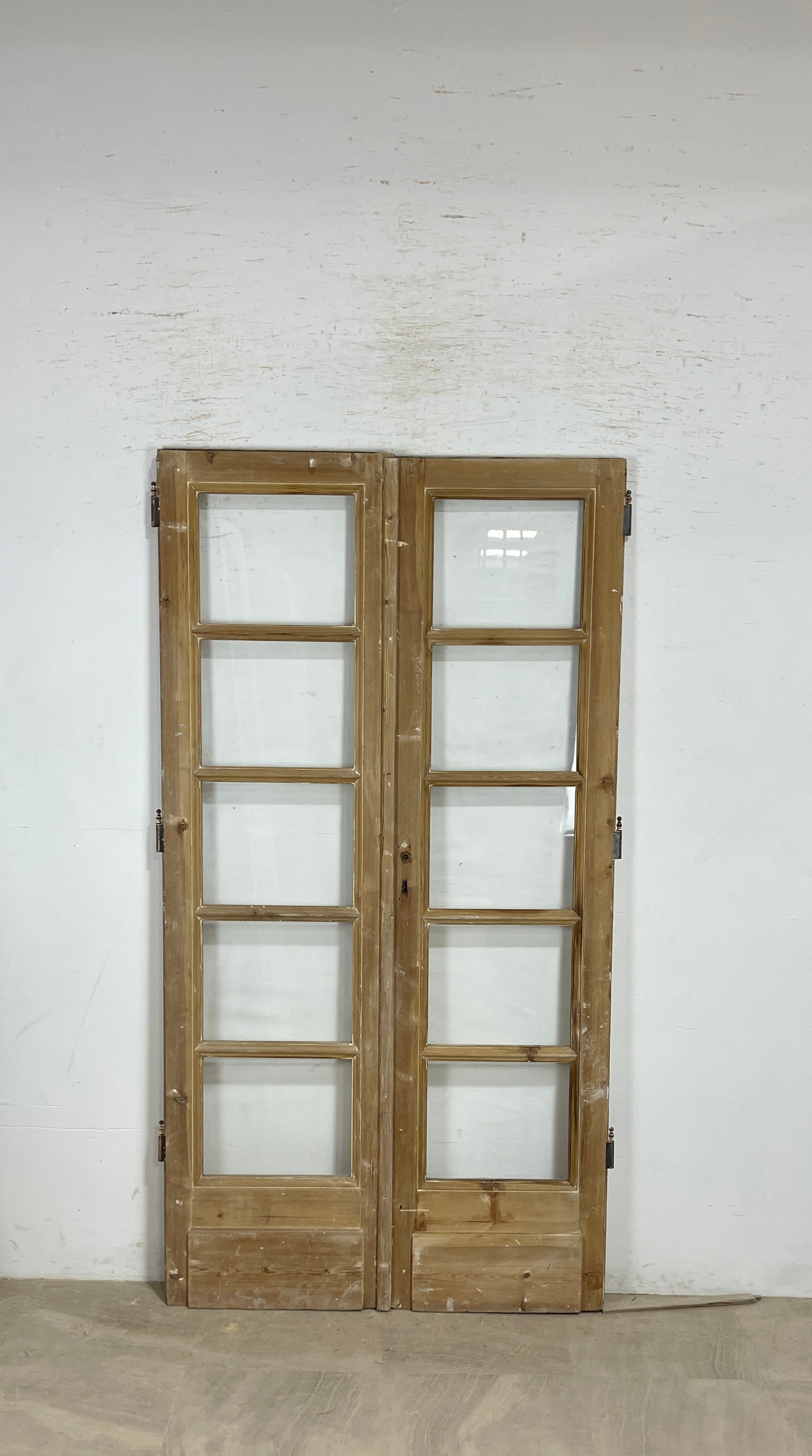 Antique French panel doors with Glass (84x44.5) P147