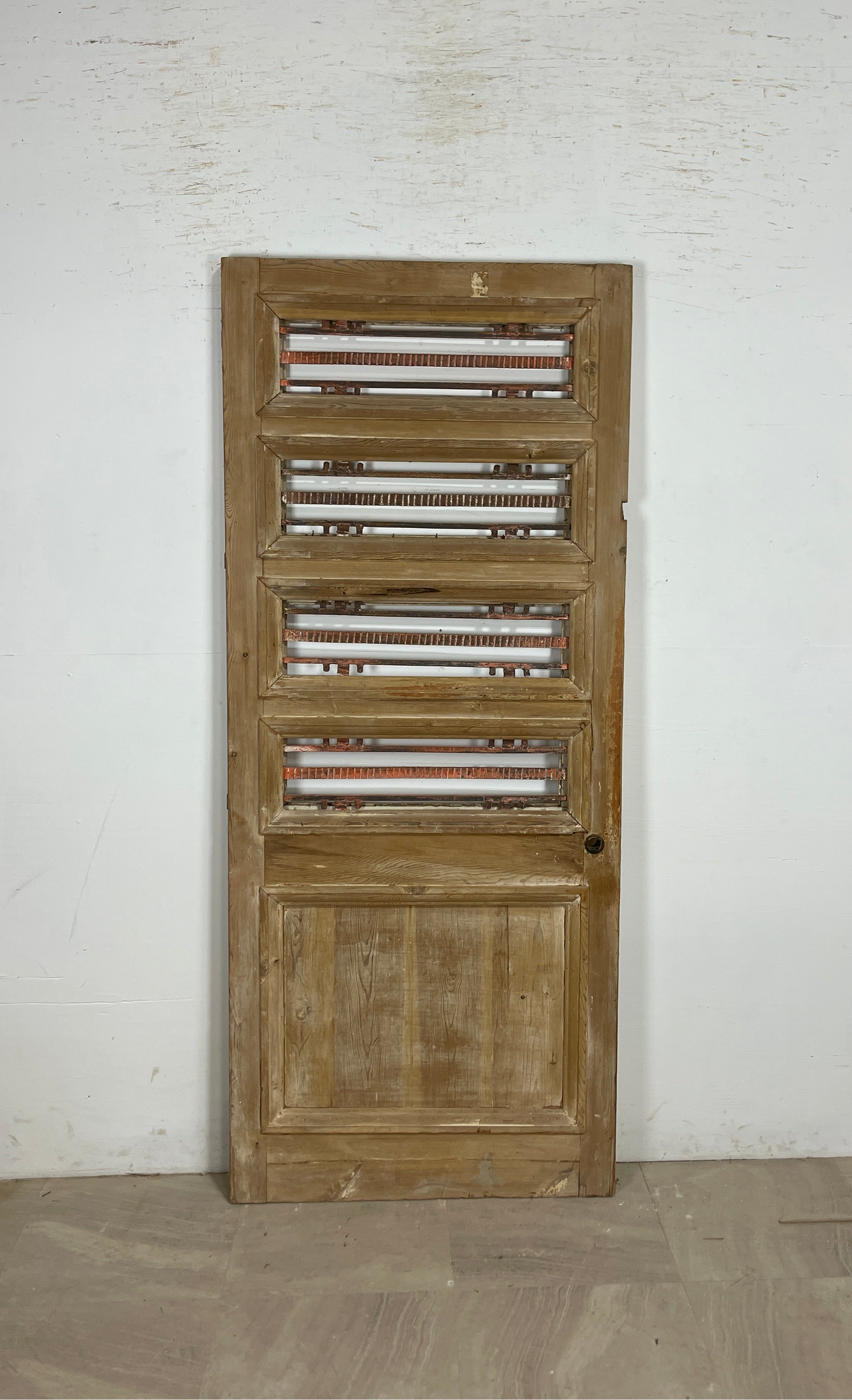 Antique French panel doors with Metal (80x33.75) P81