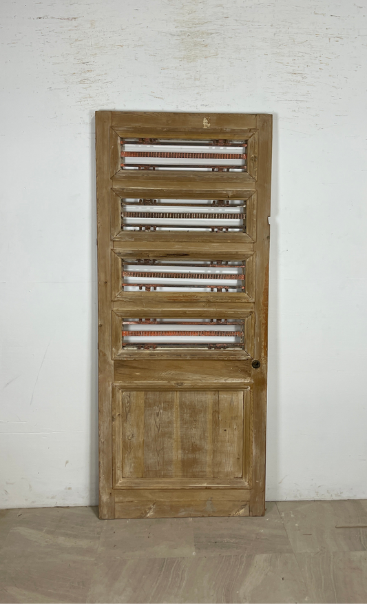 Antique French panel doors with Metal (80x33.75) P81