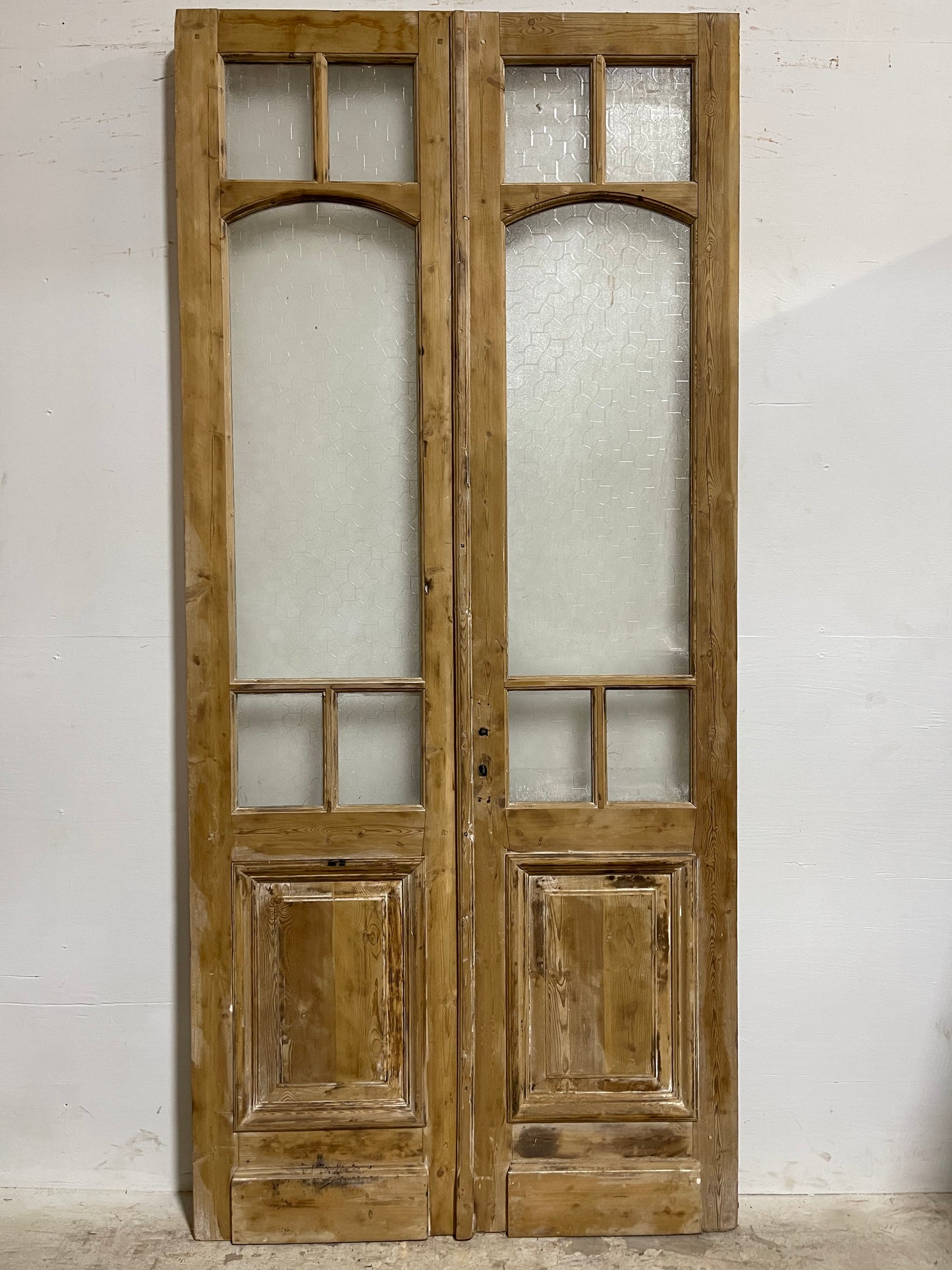Antique French Panel Doors with Glass (96.75x43.75) J322