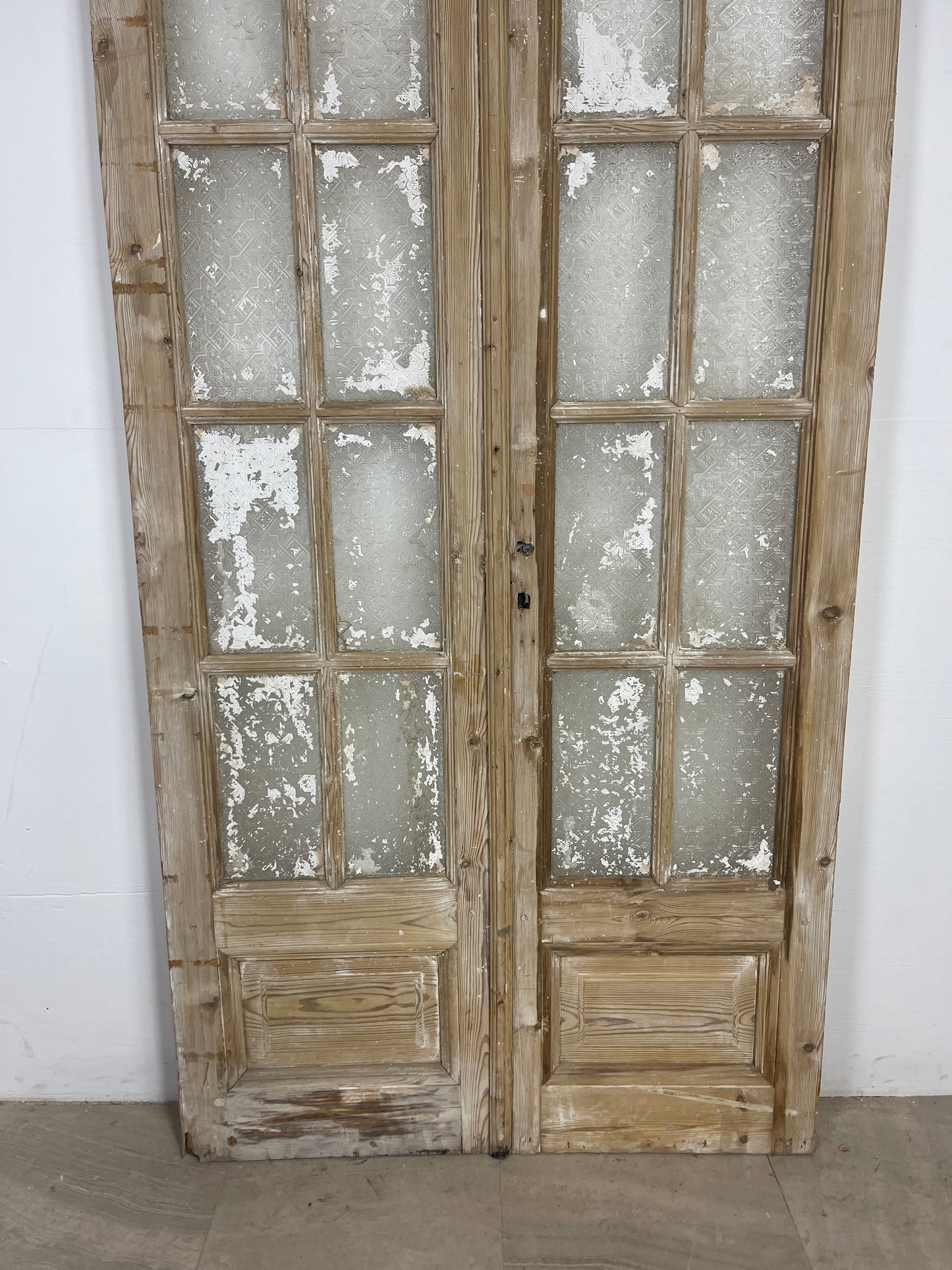 Antique French panel doors with Glass (96.75 x 42.72) O106